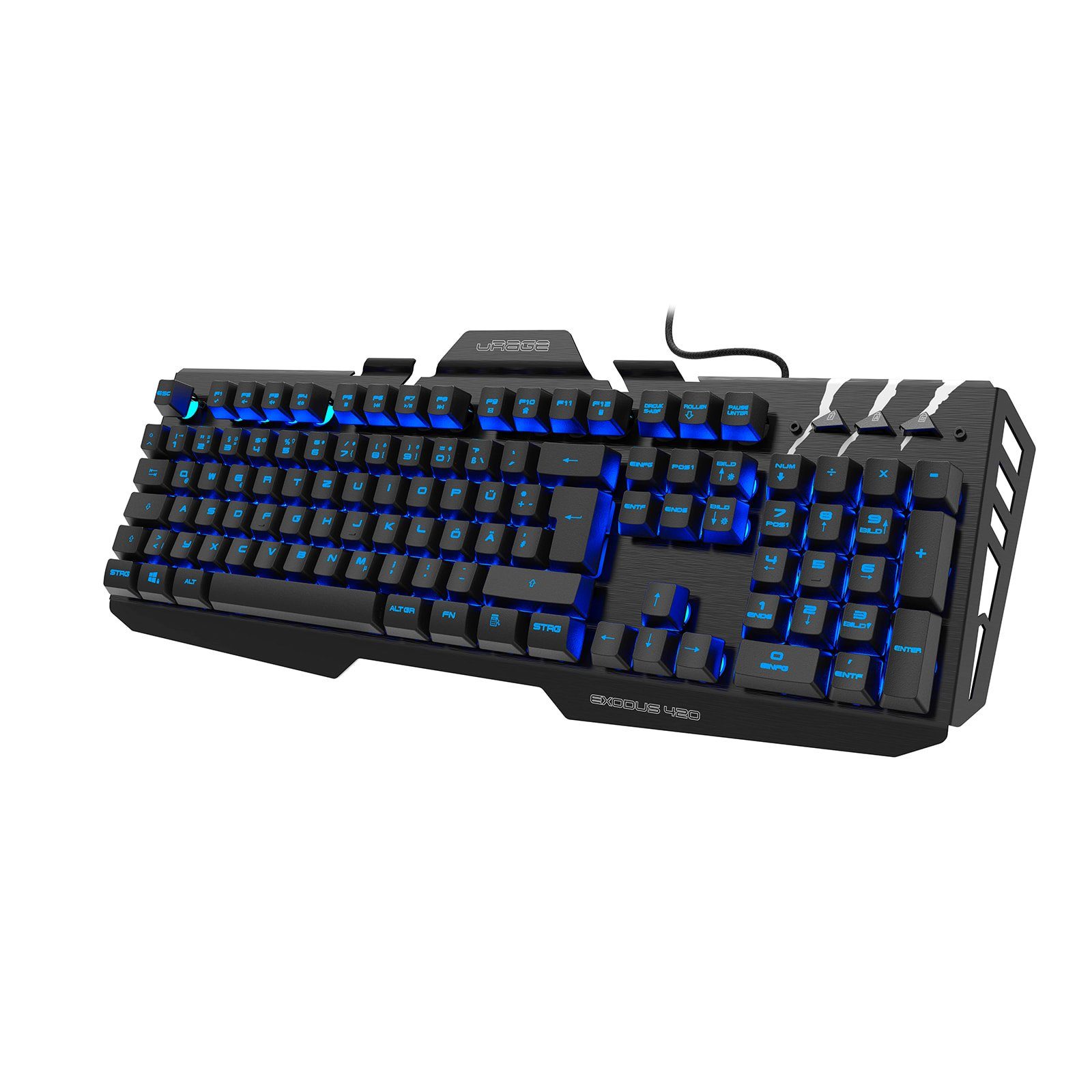 Hama uRage Exodus 420 Metal, mit RGB-LED Beleuchtung, reaktionsschnell, Gaming-Tastatur