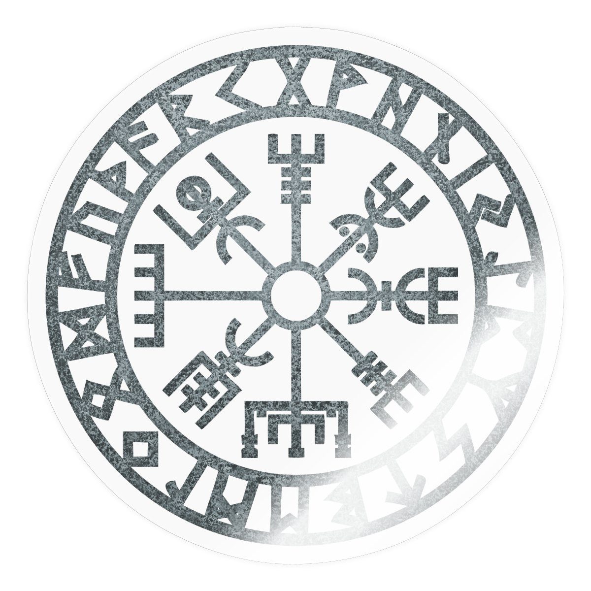 Spreadshirt Aufkleber Vegvisir Kompass Rune Wikinger Wegweiser Sticker Aufkleber