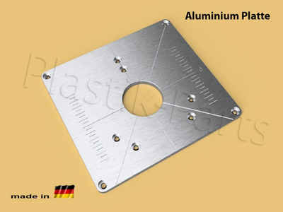 Plastik Parts Fräser-Set ALU Befestigungsplatte Einlegeplatte für Bosch POF 1400 ACE 1200 AE