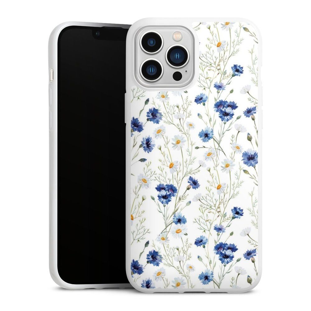 DeinDesign Handyhülle Muster Blume Blumen Flower Pattern 6, Apple iPhone 13 Pro Max Silikon Hülle Bumper Case Handy Schutzhülle