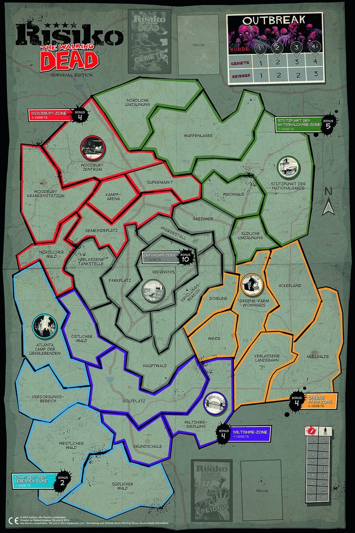 Winning Moves Spiel Risiko The Walking Dead, Brettspiel, deutsche Version