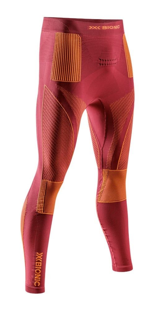 X-Bionic Funktionshose Pant Energy Accumulator 4.0 lang Unterwäsche weinrot/orange Herren