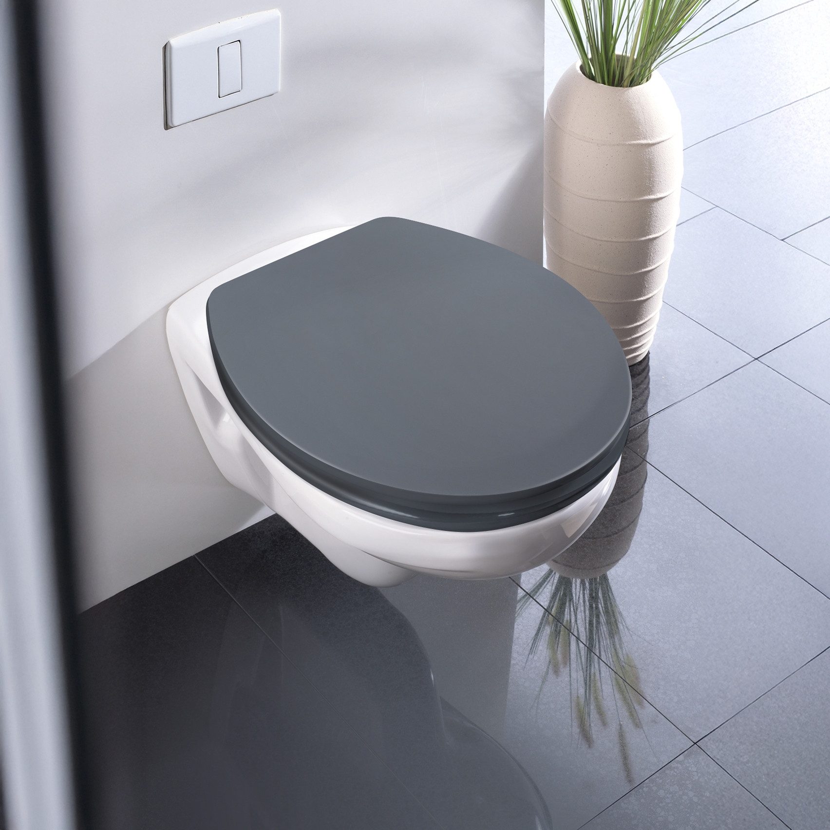WENKO WC-Sitz Ostuni, bruchstabiler Toilettensitz, belastbar bis 300 kg, mit Absenkautomatik