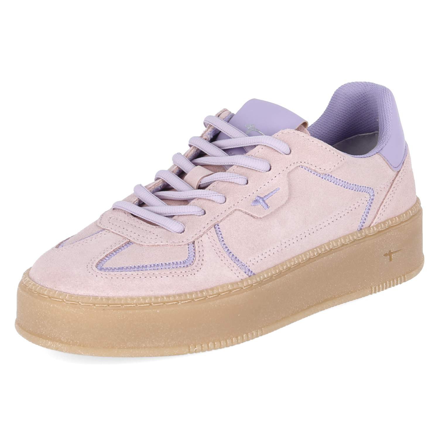 Tamaris Tamaris 1-23792-46-521 Damen Leder und Synthetik pink Schnürschuh
