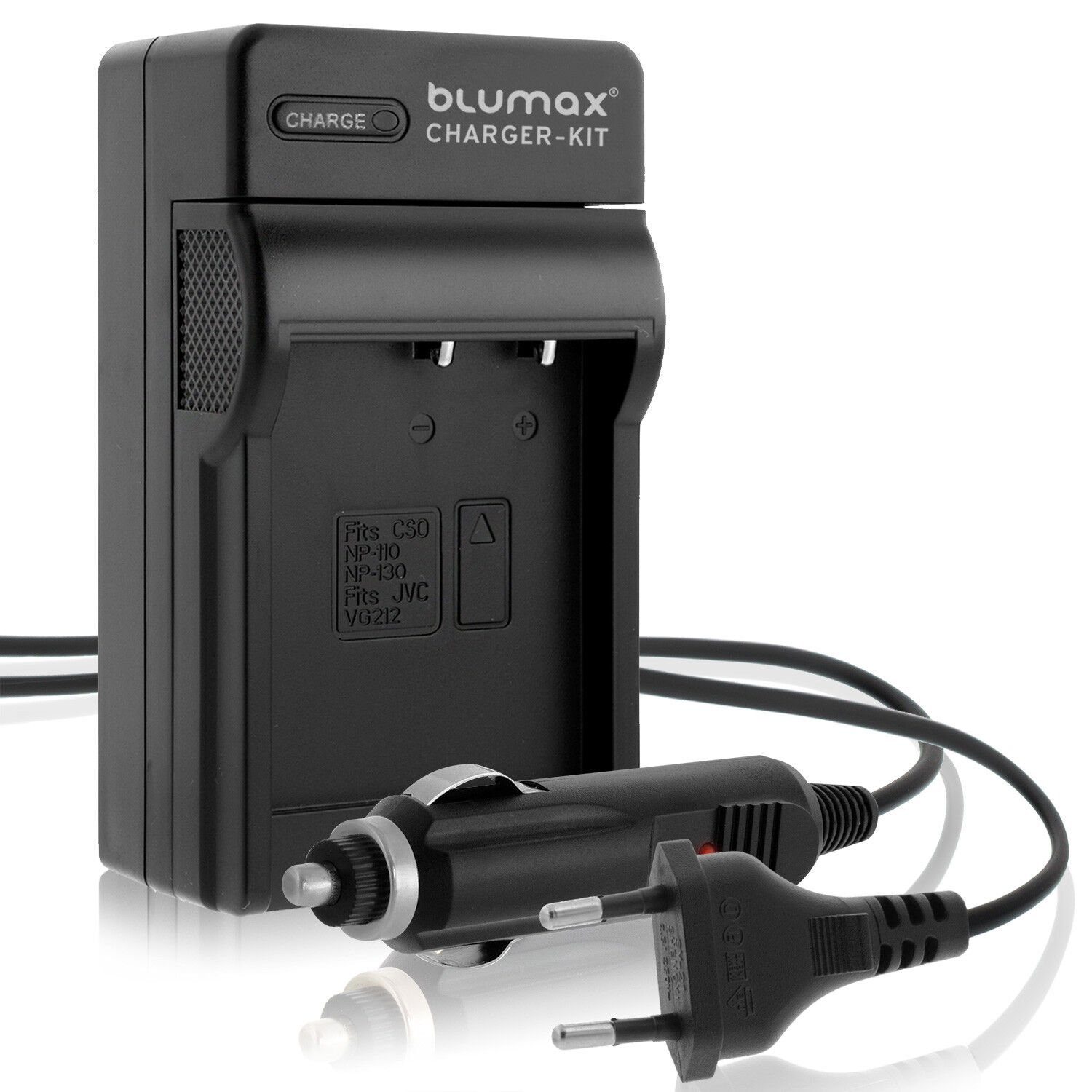 Blumax Ladegerät EX-ZR300 Kamera-Akku für NP-130 EX-ZR200, Casio EX-ZR100