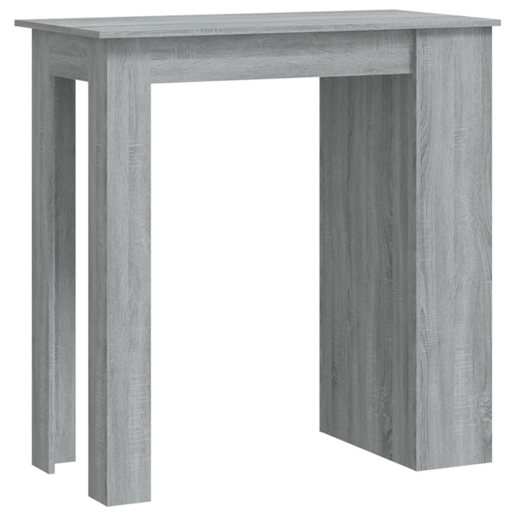 furnicato Stehtisch Moderner 102x50x103,5 cm in Grau Sonoma aus Holzwerkstoff (1-St), Stabiler Bistrotisch mit drei Ablagen für Küche oder Essbereich