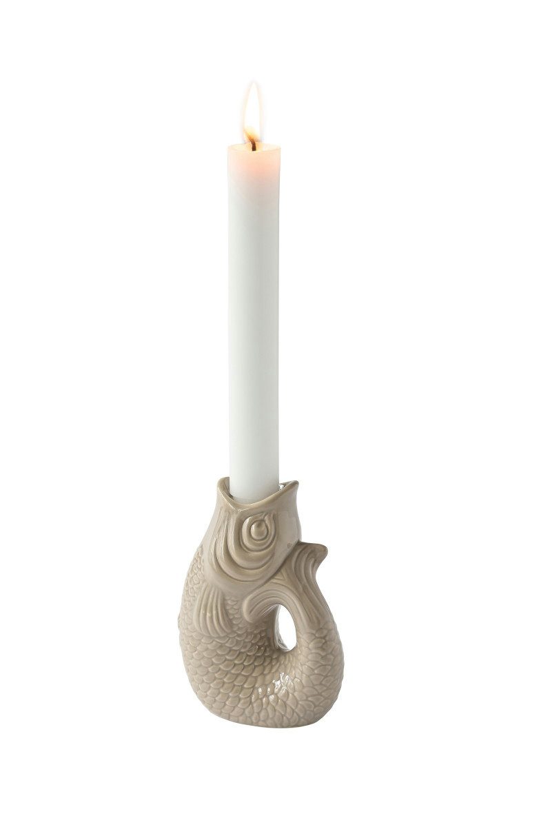 Giftcompany Kerzenhalter Monsieur Carafon Kerzenhalter Fisch XS sandstone 1 günstig online kaufen
