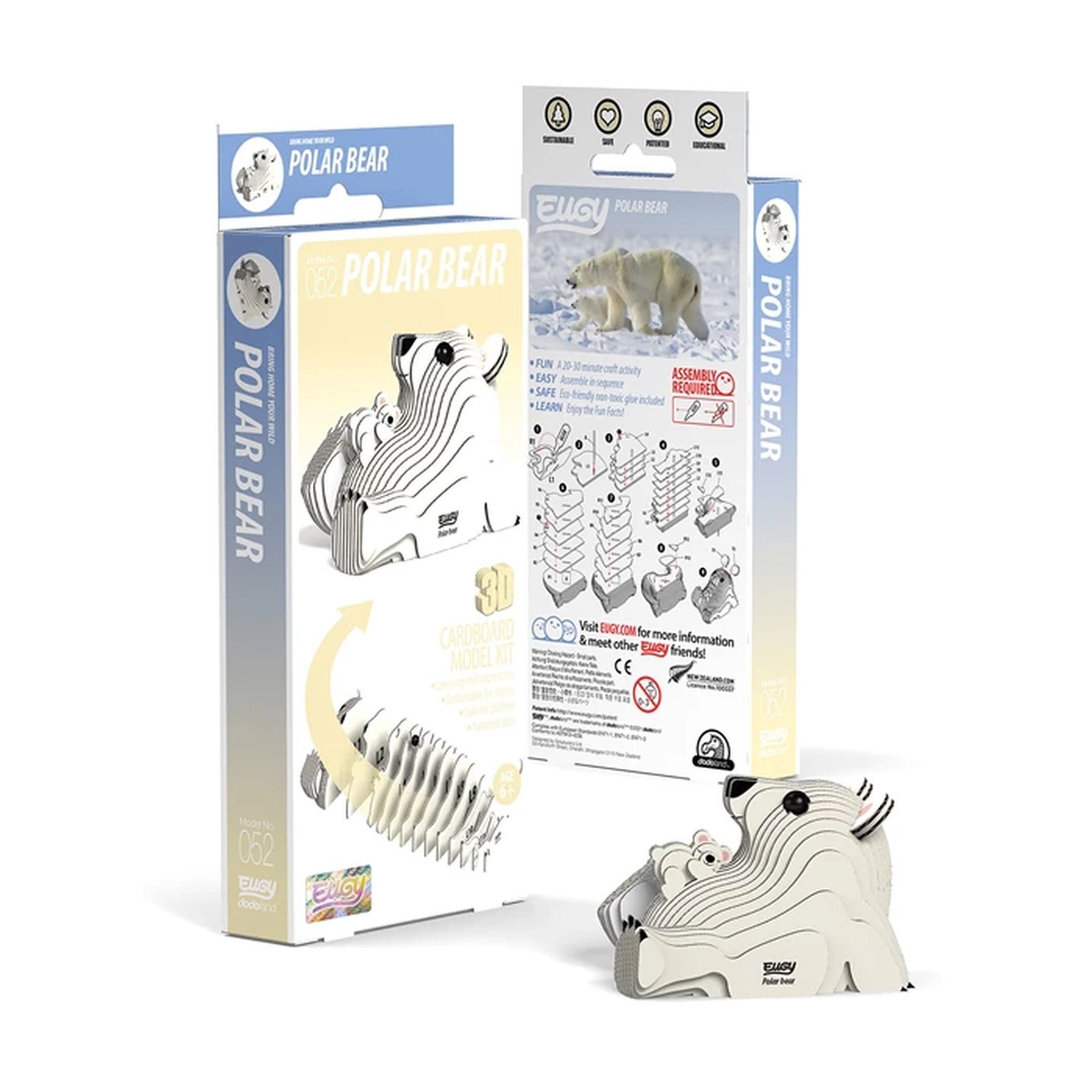 Eugy Puzzle 3D Bastelset Eisbär, Puzzleteile