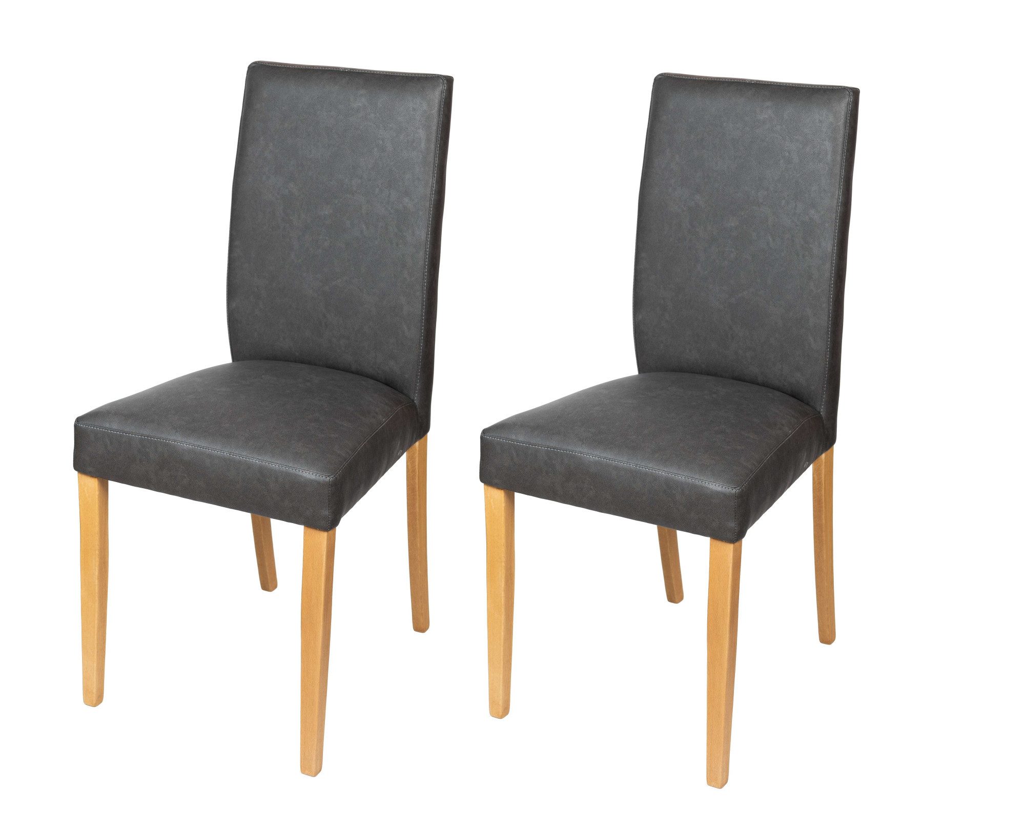 Home affaire Esszimmerstuhl Evona Polsterstuhl, Küchenstuhl, 4-Fußstuhl (2 St), Kunstleder, 3 Farben, Massivholzbeine, stabil, zeitlos