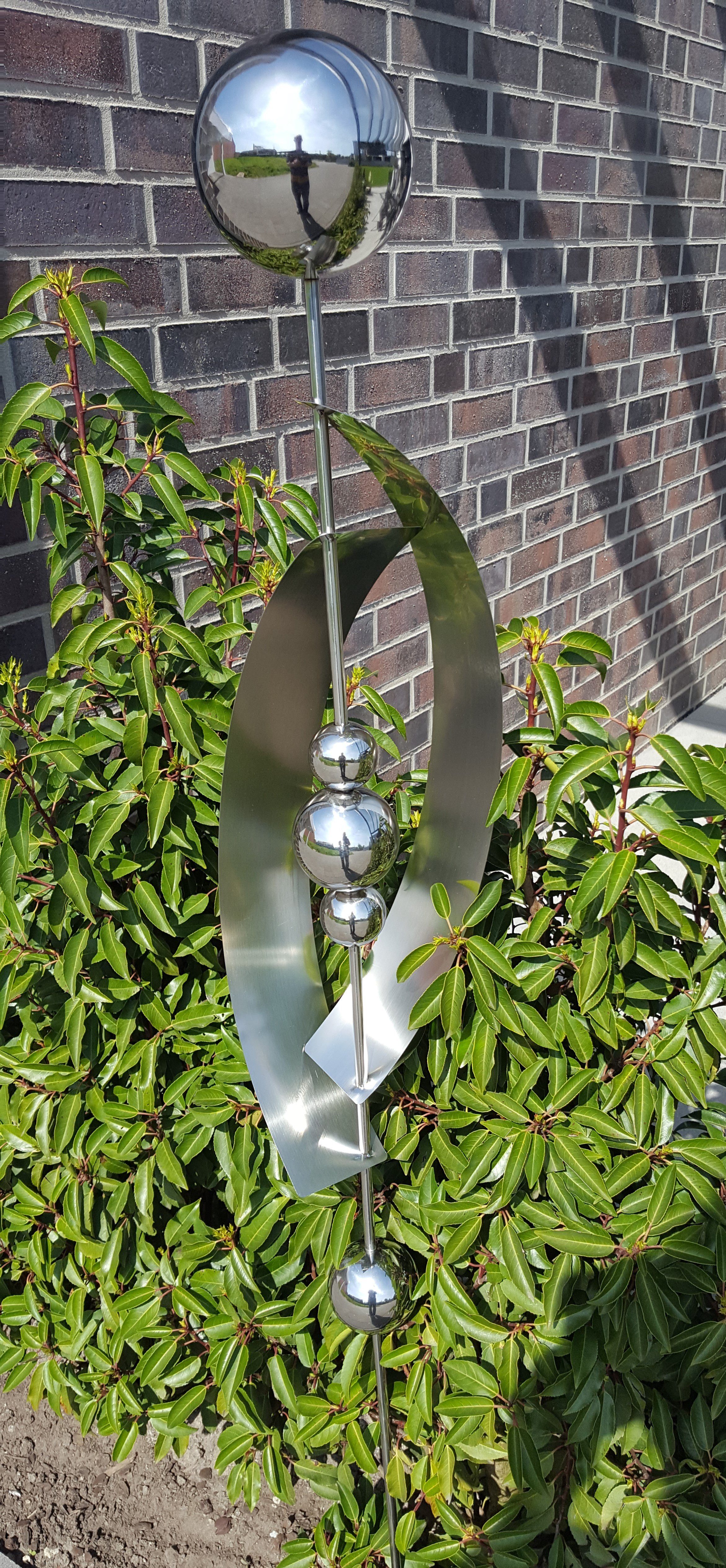 Jürgen Bocker - Gartenambiente Gartenstecker Mars Edelstahl 168 cm Gartendekoration Beetstecker Gartenstecker