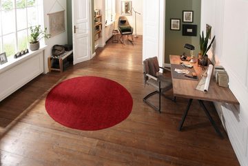 Hochflor-Teppich Bodrum, my home, rund, Höhe: 30 mm, weicher Flor, einfarbig