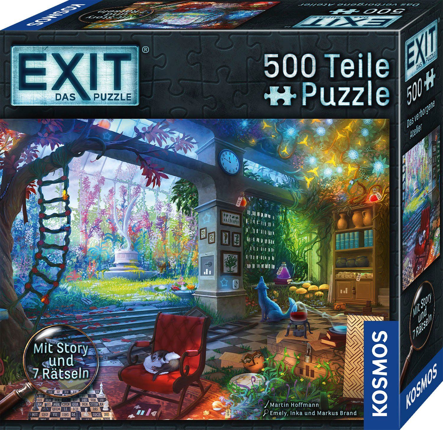 Kosmos Puzzle EXIT Das Puzzle, Das verborgene Atelier, 500 Puzzleteile, Made in Germany