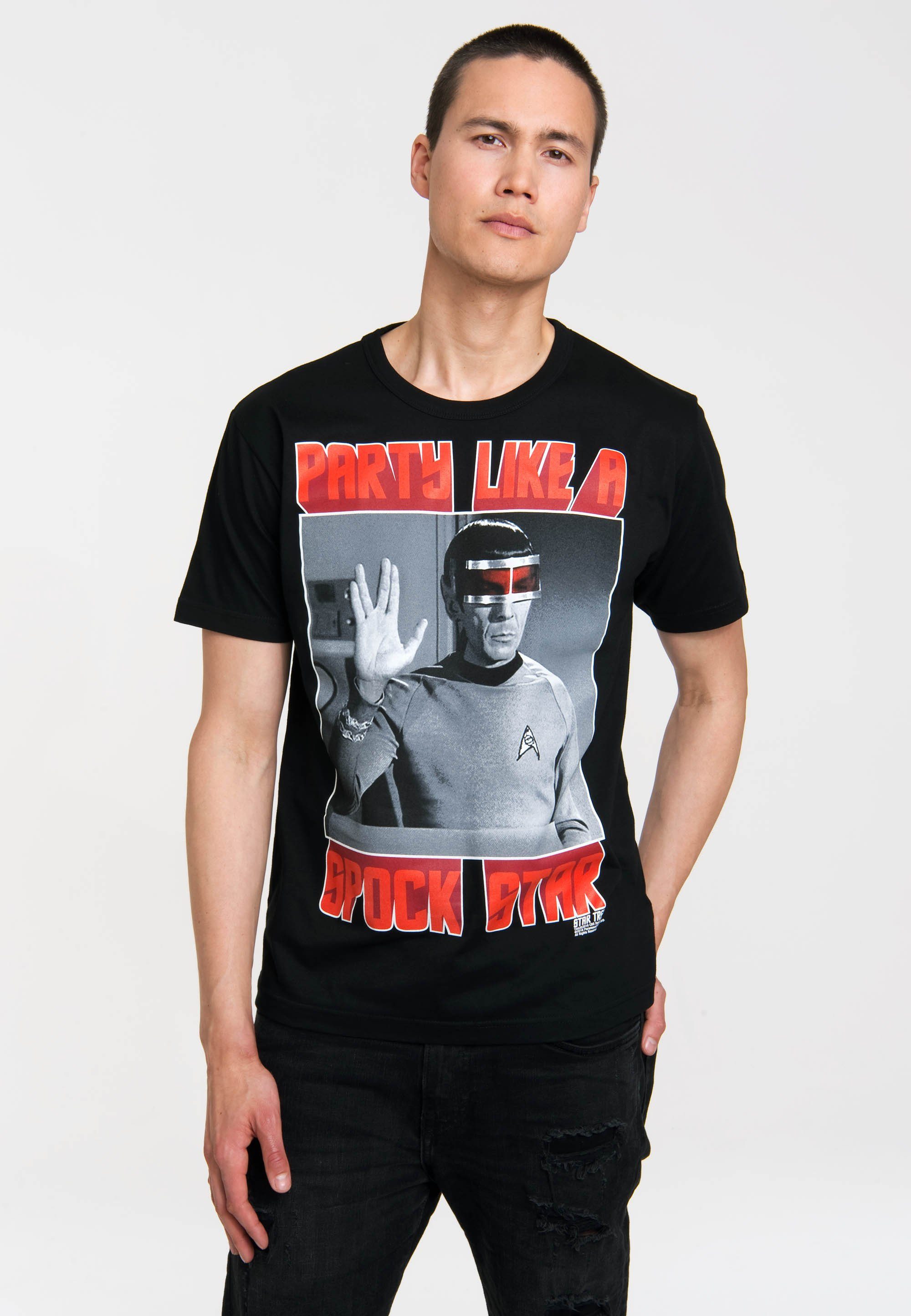 Spock LOGOSHIRT mit hochwertigem T-Shirt Siebdruck