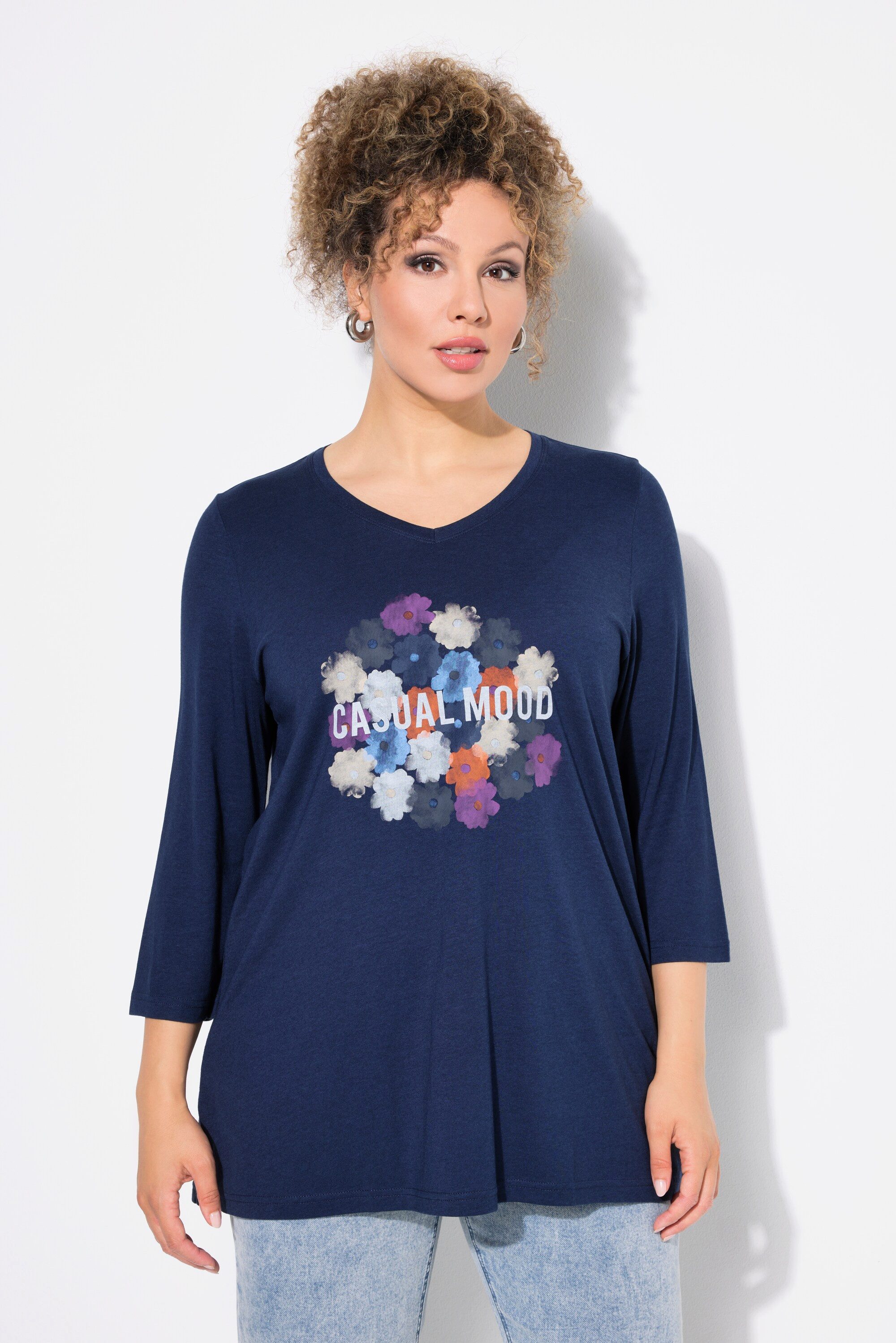 Ulla Popken T-Shirt Shirt Blüten Classic günstig online kaufen