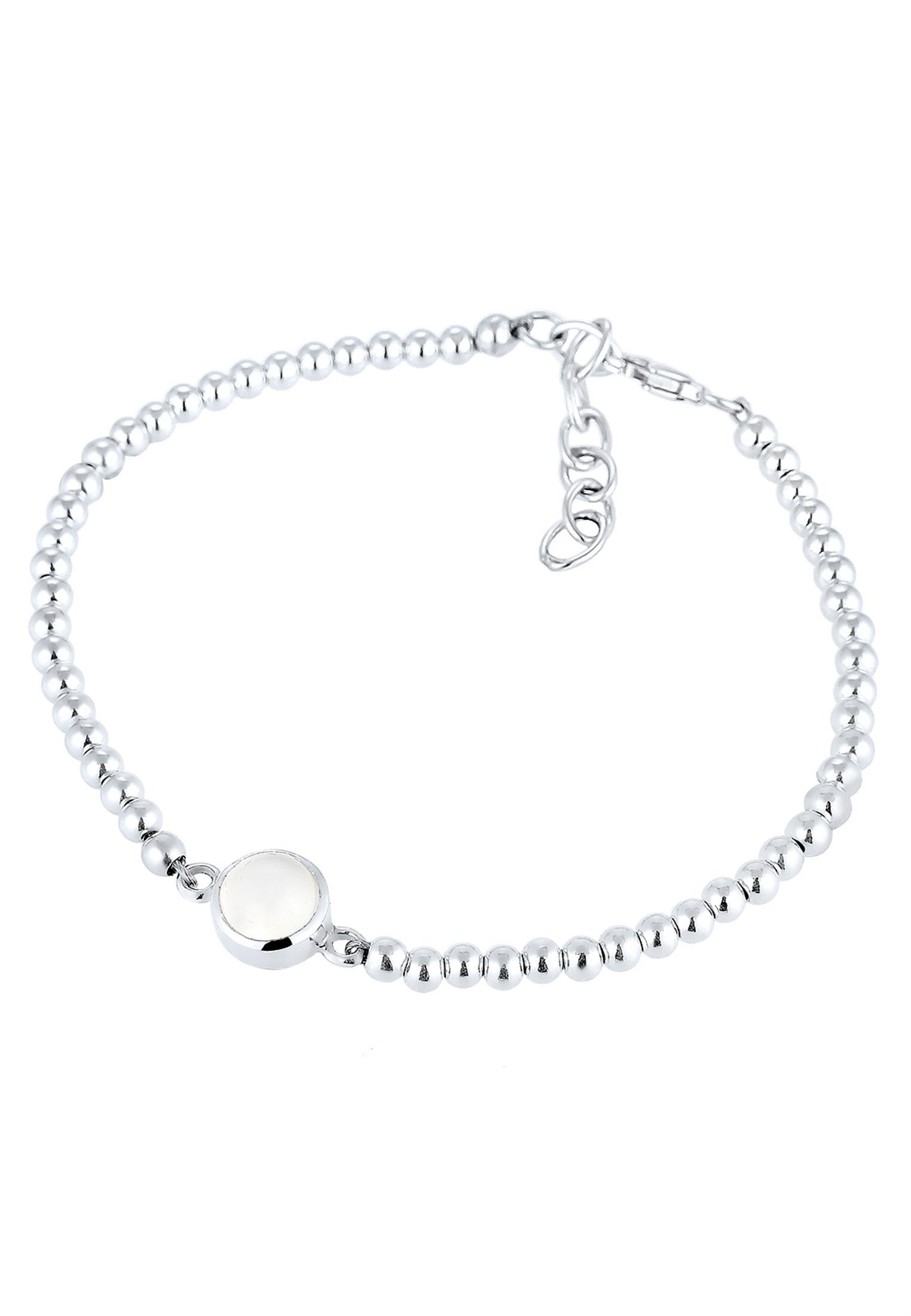 Elli Armband Mondstein Kugel Rund 925 Sterling Silber