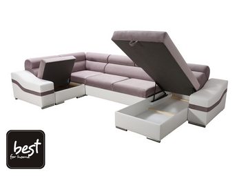 Best for Home Ecksofa Bob Maxi mit 2 geräumige Bettkästen