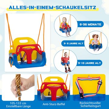 KOMFOTTEU Schaukelgestell, 4 in 1 Schaukelset, bis 300kg belastbar