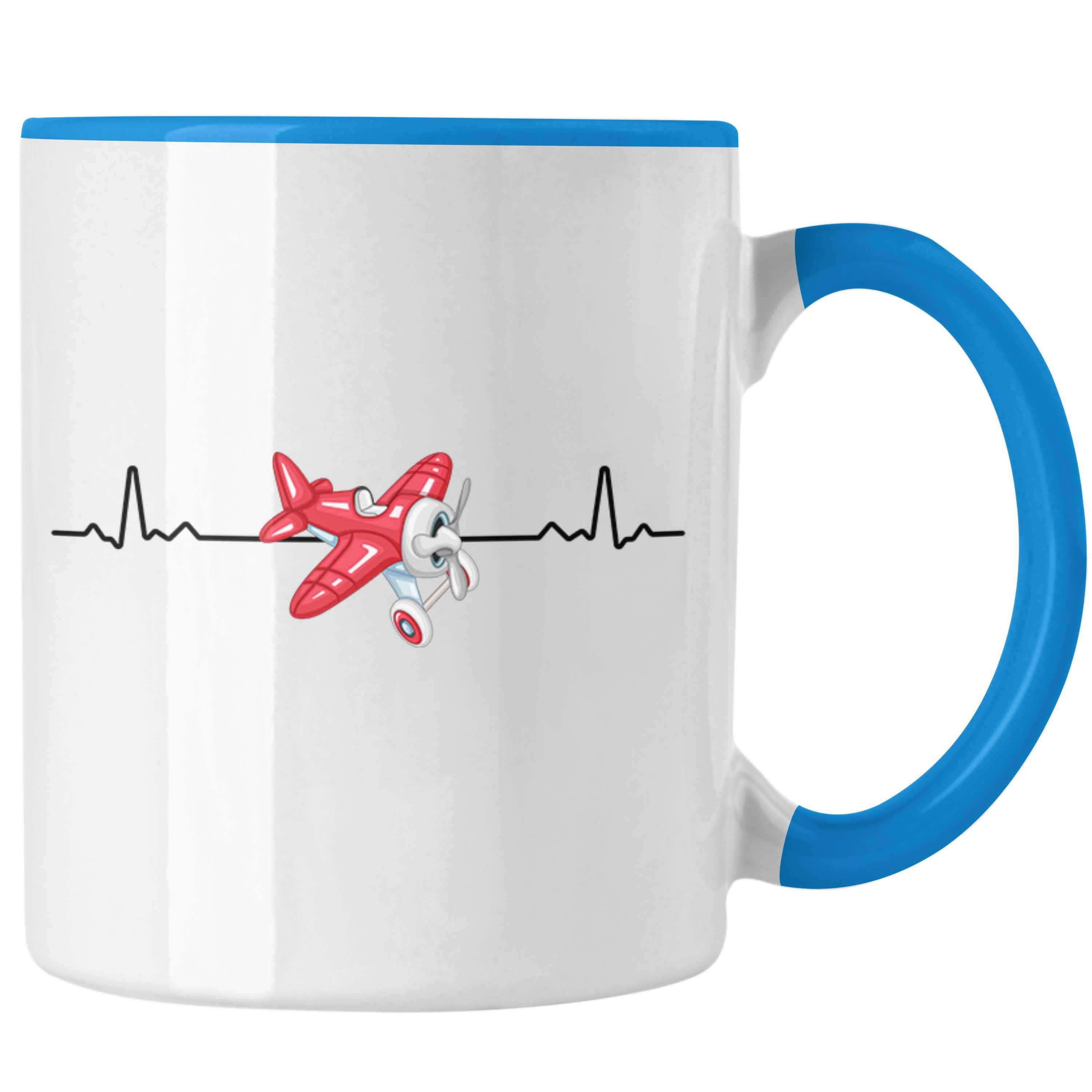 Blau Herzschlag Pilot Sprüche Geschenk Tasse Tasse pilot Trendation Bester