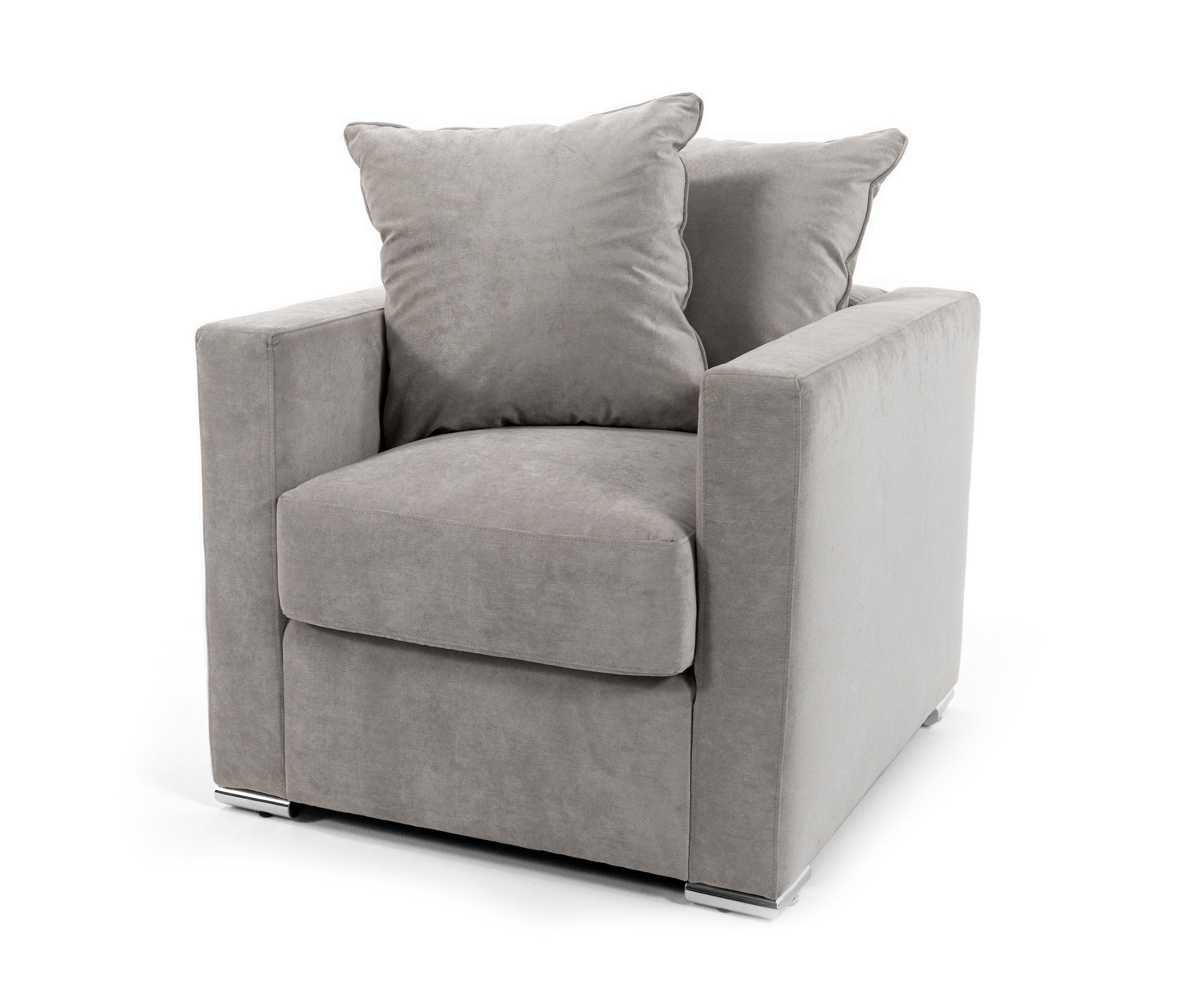 Ergänzung Sessel Die 'Paul' unseren Elements AMARIS Sofas Samt zu Grau Loungesessel Wohnzimmer perfekte Cocktailsessel Stoff-Bezug od. mit 80x85cm,
