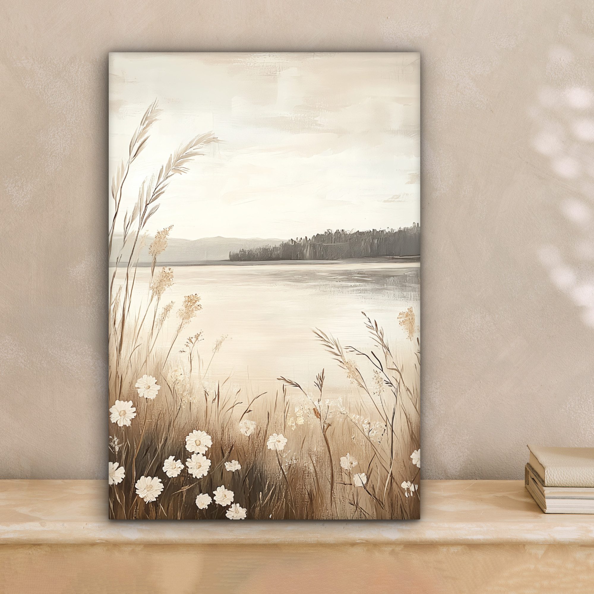 OneMillionCanvasses® Leinwandbild See - Wasser - Natur - Beige, Fotodruck ( günstig online kaufen