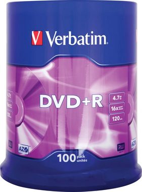 Verbatim DVD-Rohling DVD+R 100er Spindel 16x