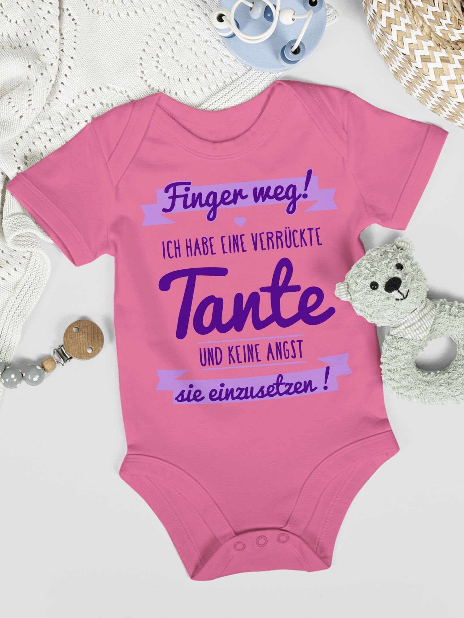 dunkel Sprüche eine 1 Shirtbody Lila Shirtracer Baby verrückte Pink Ich Tante habe