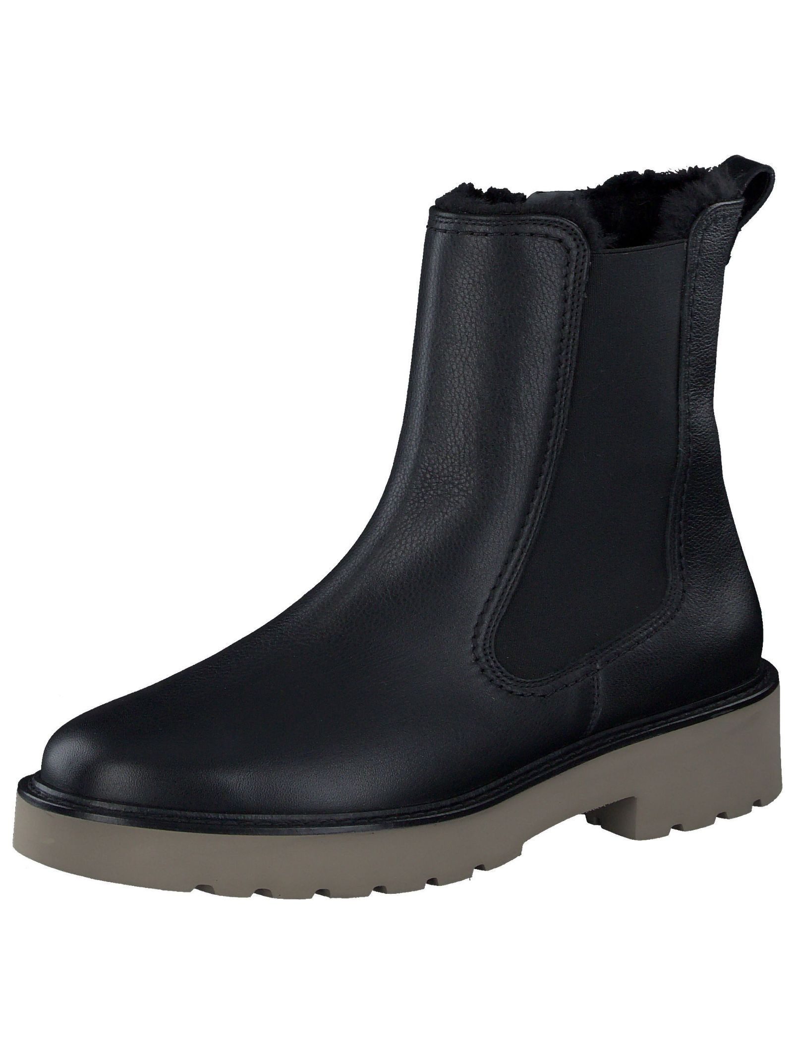 Stiefelette Leder/Textil Stiefelette