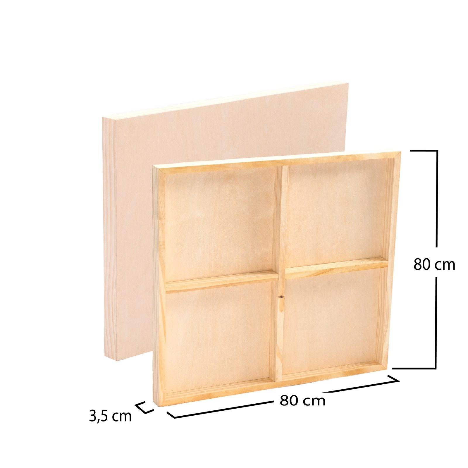 Art Star Keilrahmen 2x HOLZ Malgrund 80x80 cm, Birkenholz Leinwand, bemalba günstig online kaufen