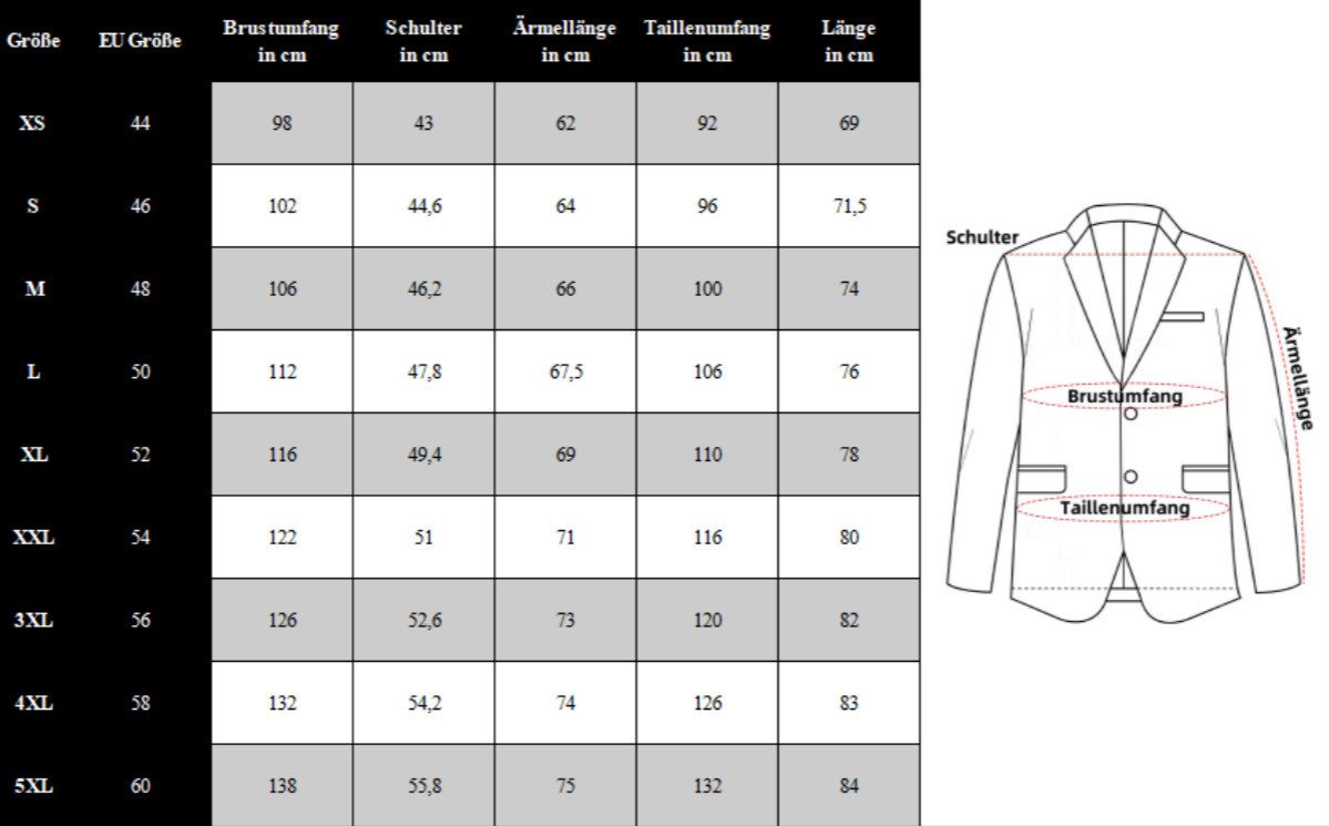 Allthemen Sakko Herren 2 Knöpfe Pailletten Blazer für Party