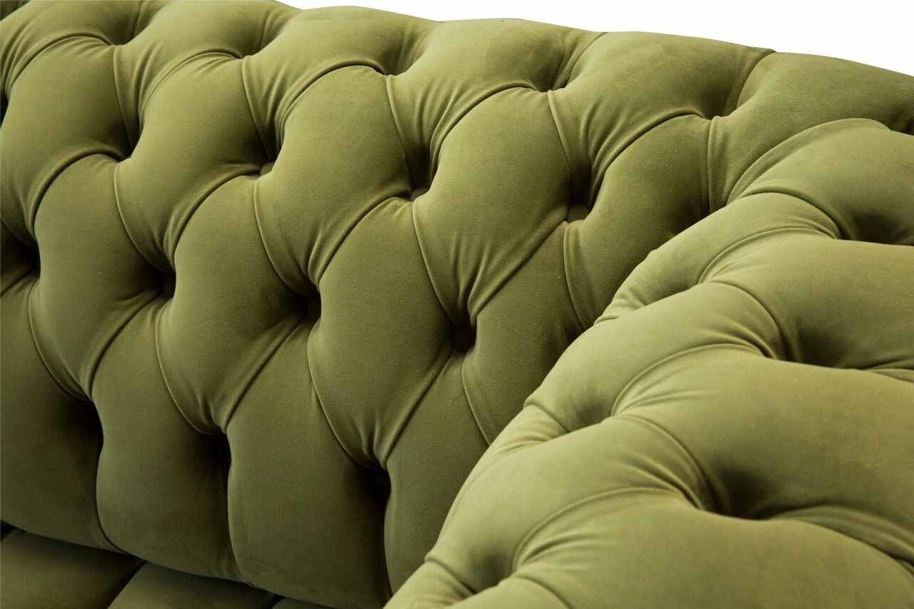 JVmoebel Sofa Sofa 2 Sitzer Grün Neu, Couch Chesterfield Europe Stoff Sofa In Made Polster Couchen