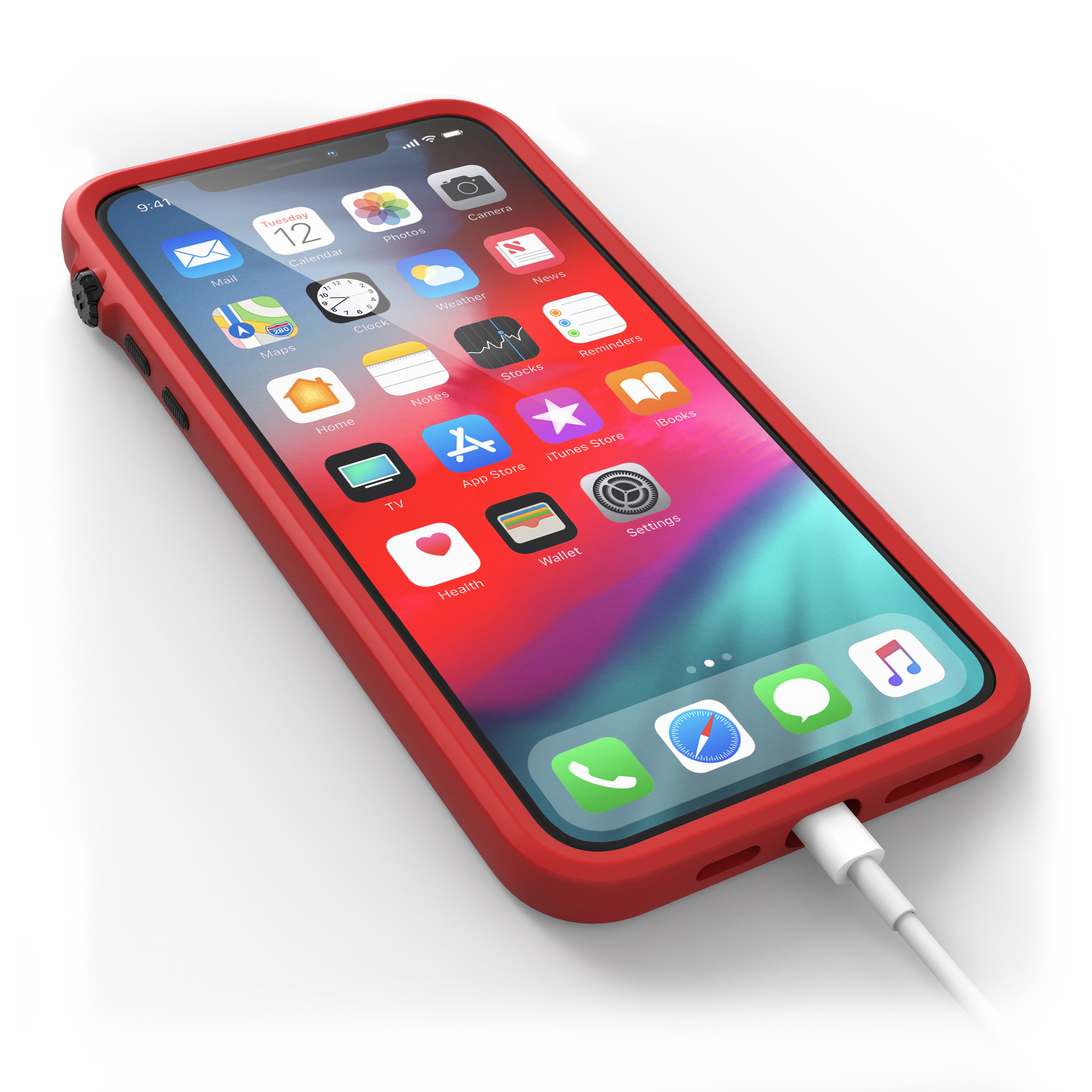 Catalyst Smartphone-Hülle Impact Protection Case, für iPhone 11 Pro Max, Rot/Schwarz