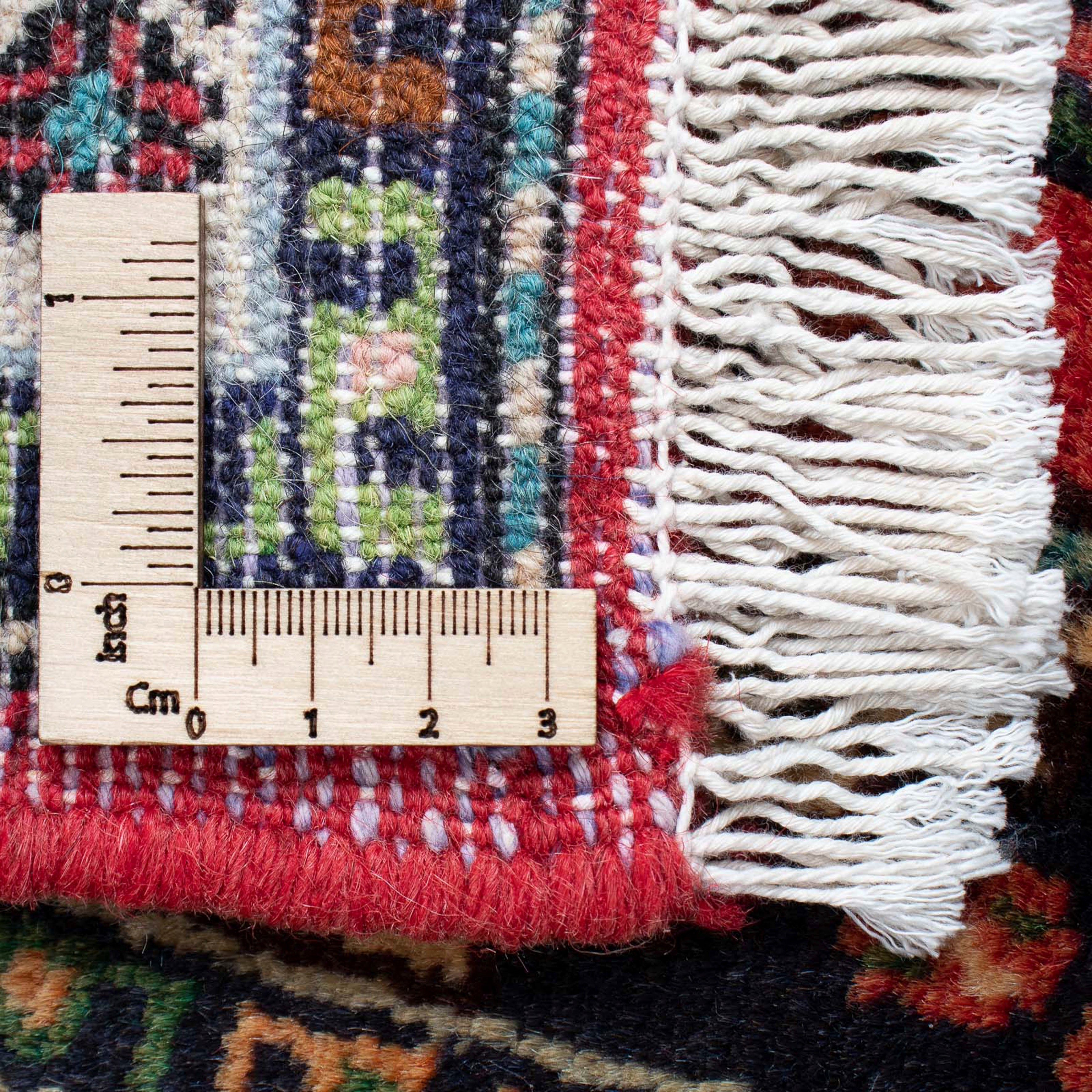 Orientteppich Perser - mm, 63 cm - morgenland, mit - 10 Einzelstück dunkelrot, Nomadic Höhe: Wohnzimmer, Zertifikat 95 x Handgeknüpft, rechteckig