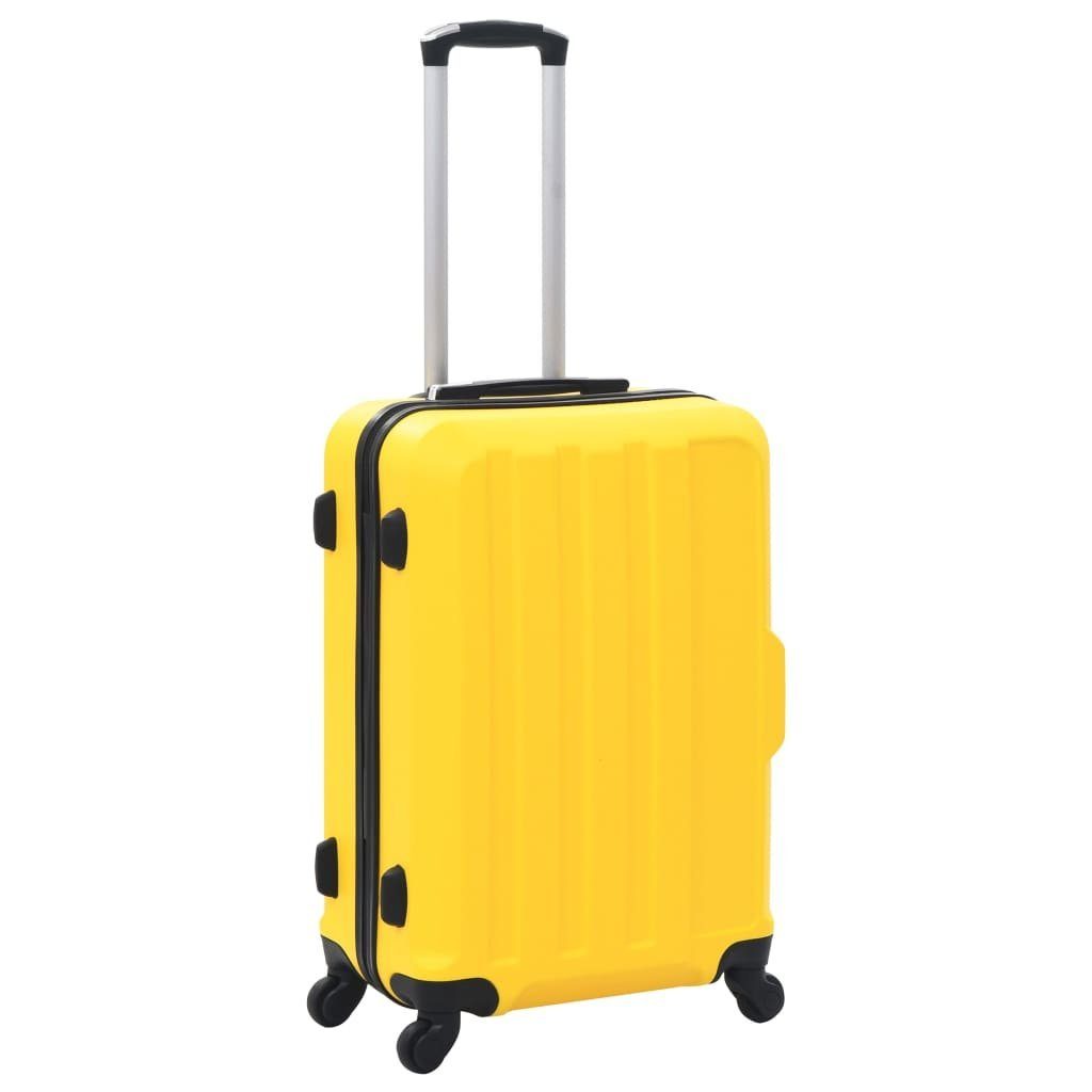 Reisekoffer 3 Hartschale tlg. Trolleyset mit Gelb 4 Rollkoffer DOTMALL Rollen,