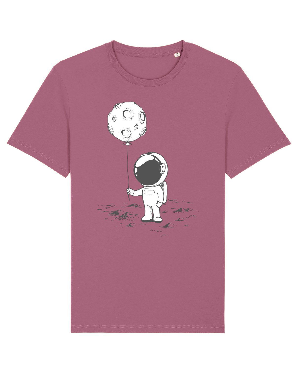 wat? Apparel Print-Shirt Kleiner Astronaut Mauve (1-tlg) mit Luftballon