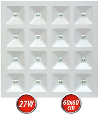 LED-Line LED Panel LED Panel 27W 60x60cm Deckenleuchte Neutralweiß 4000K 3240lm Slim