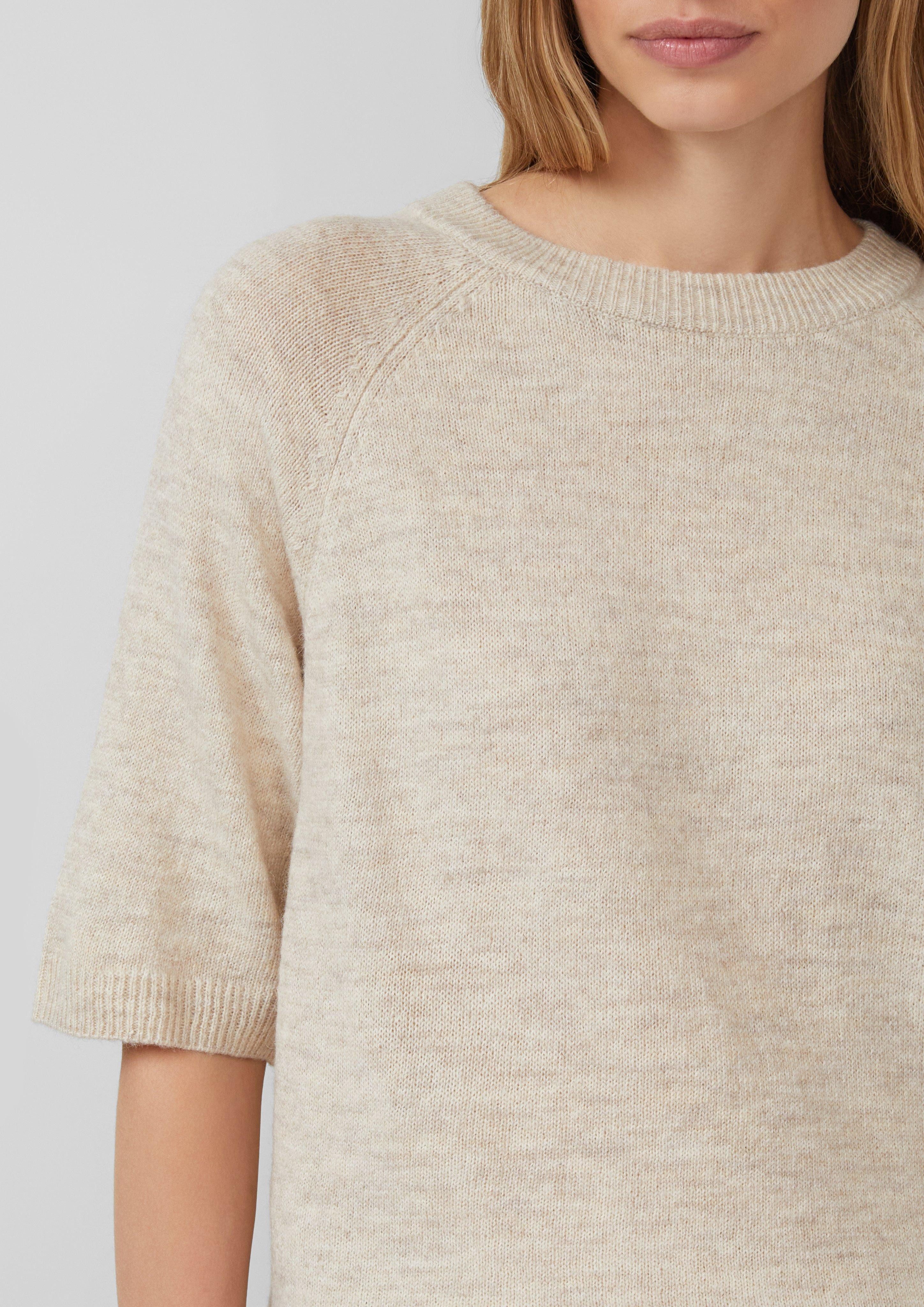 s.Oliver Strickpullover Kurzarmpullover aus Alpakamix günstig online kaufen