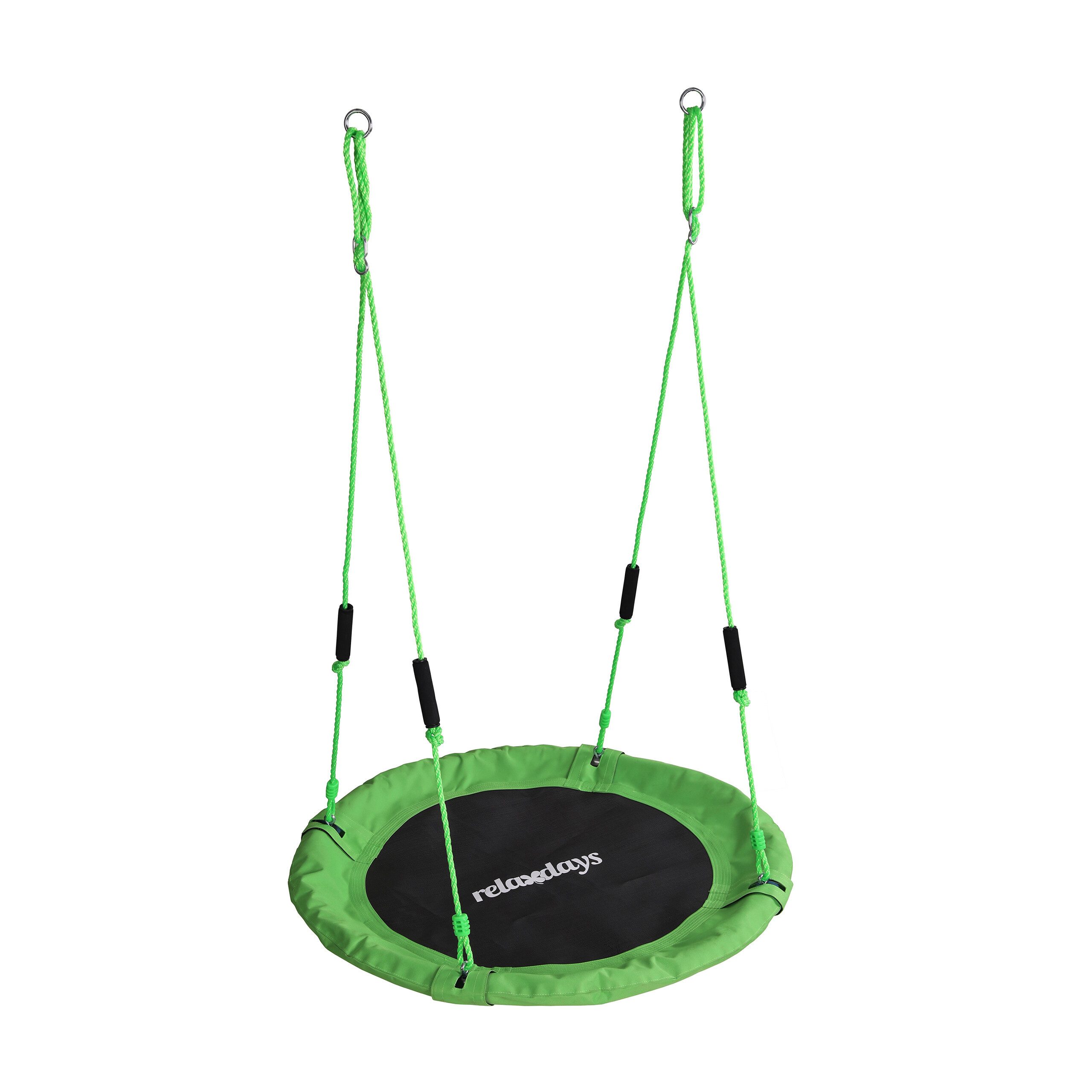 relaxdays Nestschaukel-Sitz Nestschaukel Kinder Schaumstoffgriffe, grün, 100 cm