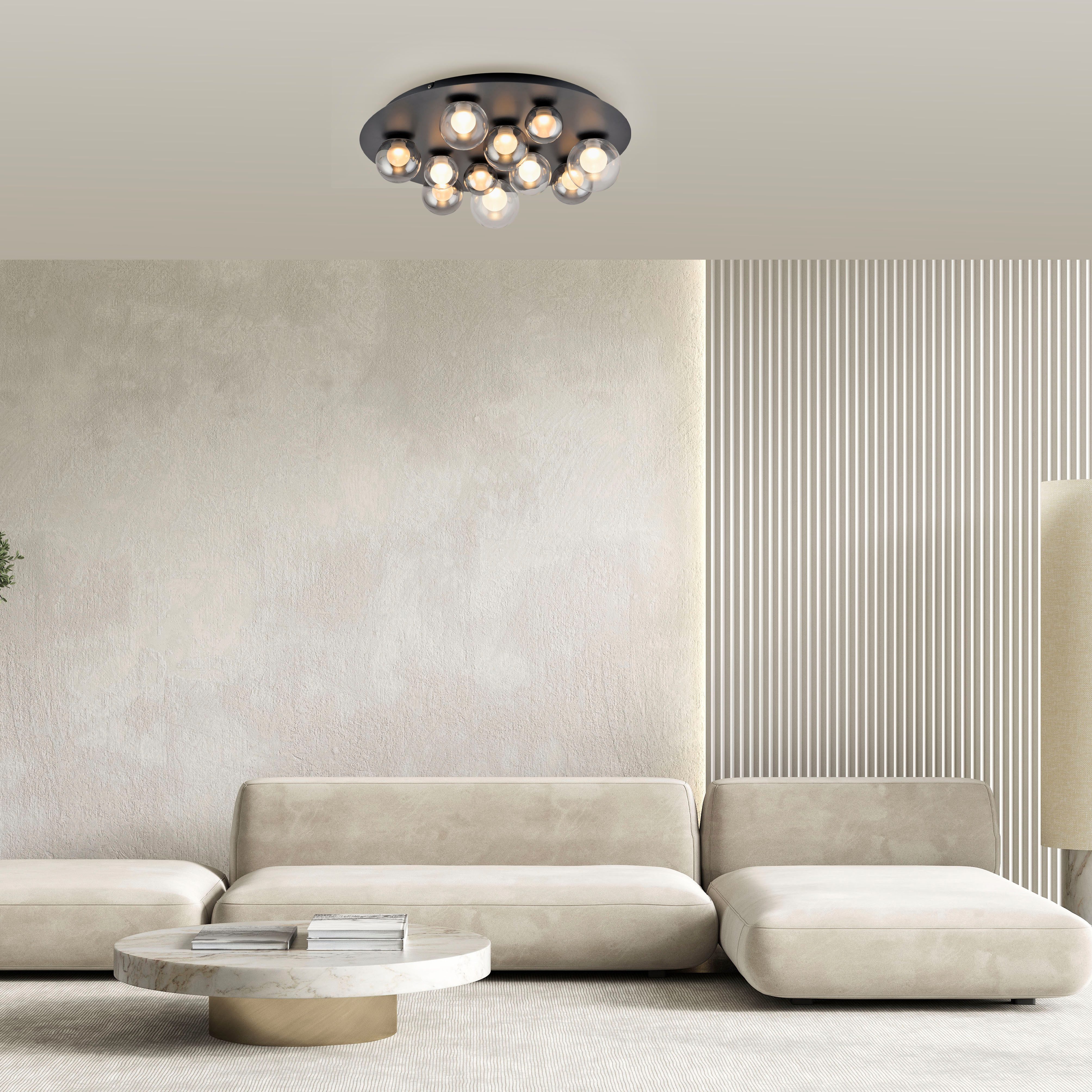 Neuhaus PURE LED Deckenleuchte PURE Popup, CCT - über Fernbedienung, LED fest integriert, warmweiß - kaltweiß, Stufenloses dimmen, CCT, Fernbedienung, Memoryfunktion