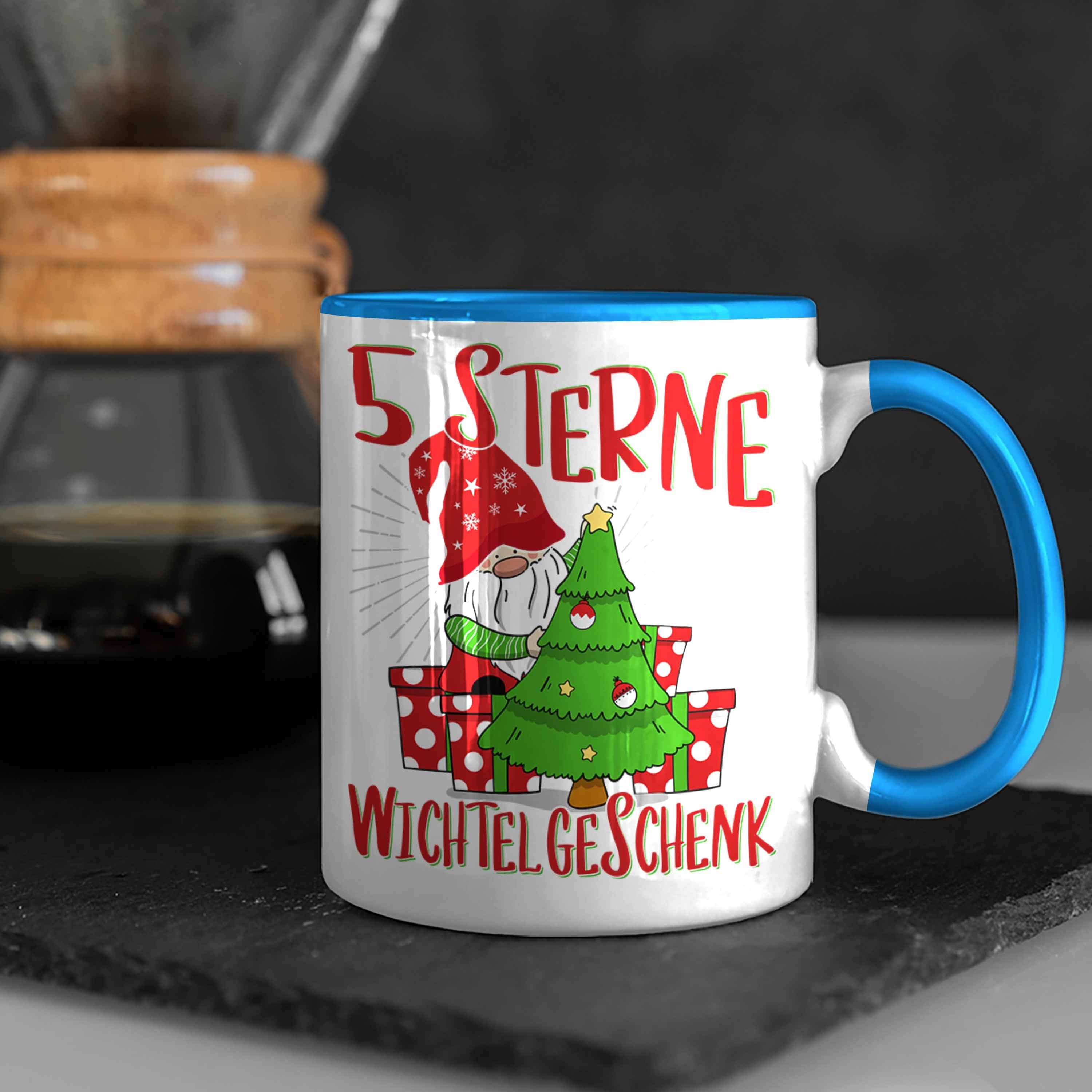 Trendation Tasse Schrott-Wichtelgeschenk Frauen Weihnach Blau für Geschenk Kollegen Wichteln