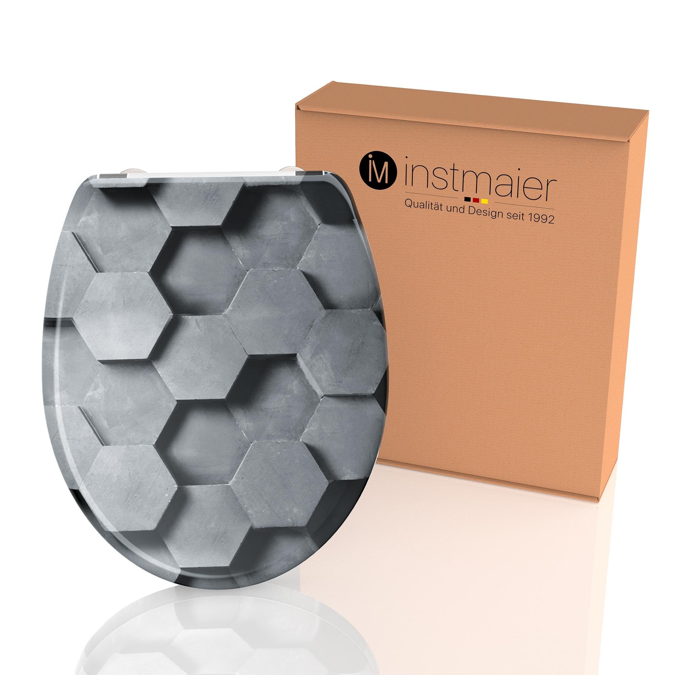 instmaier WC-Sitz Toilettendeckel mit Motiv, 3D-Hexagon günstig online kaufen