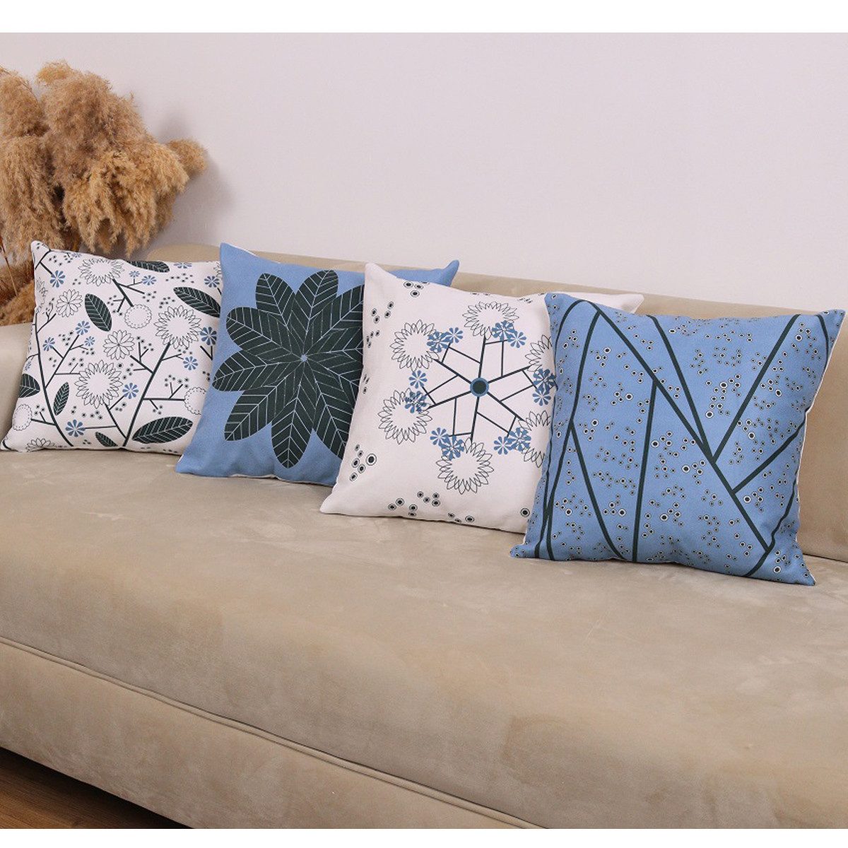 Ekershop Подушкиhüllen Dekorative 4er Set DOTS Style Подушкиbezug Dekokissen Hülle Подушки, (4 Stück)