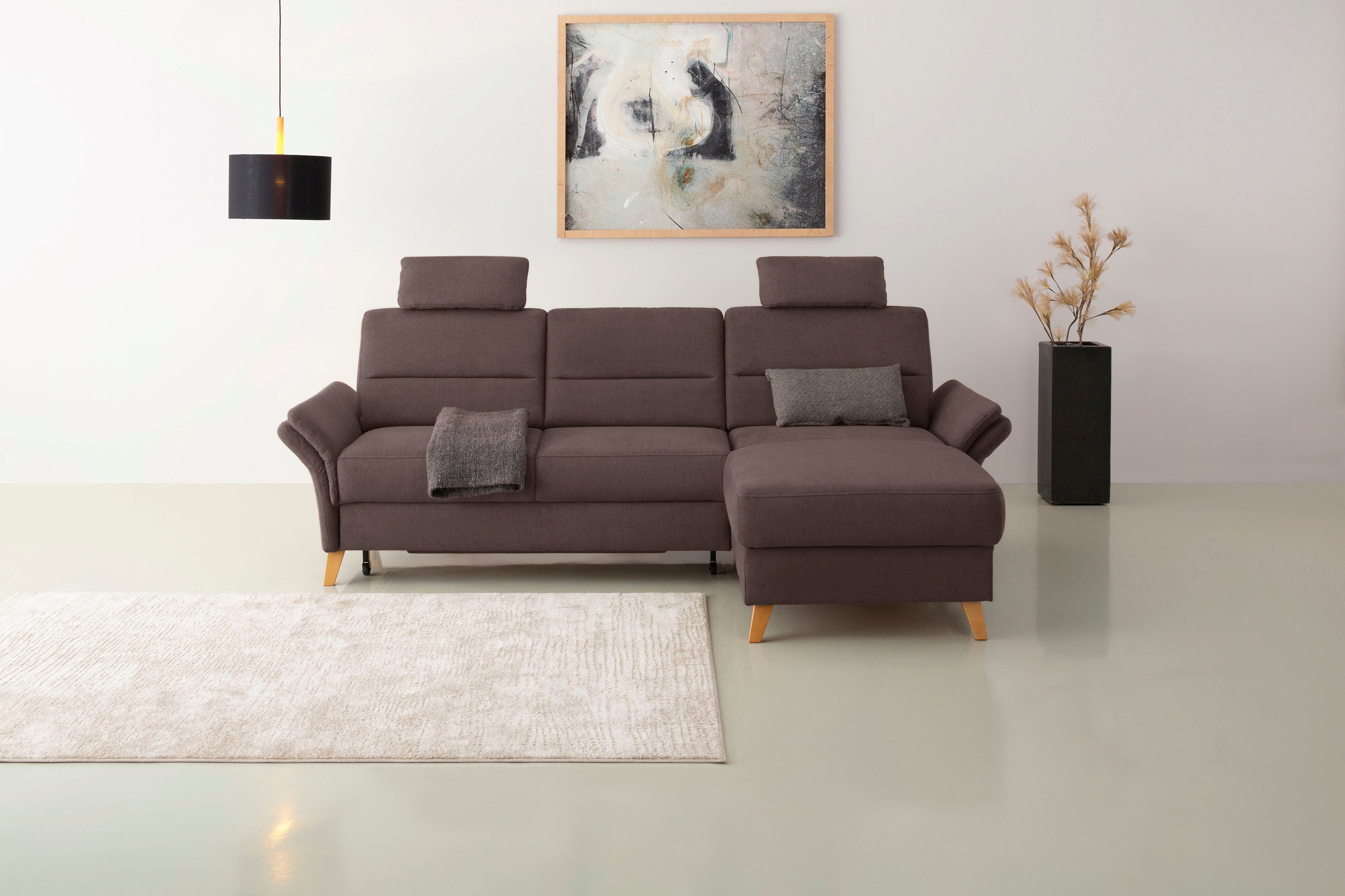 Bettkasten Ecksofa Home Bettfunktion, Westerland, mit affaire wahlweise Federkern-Polsterung,