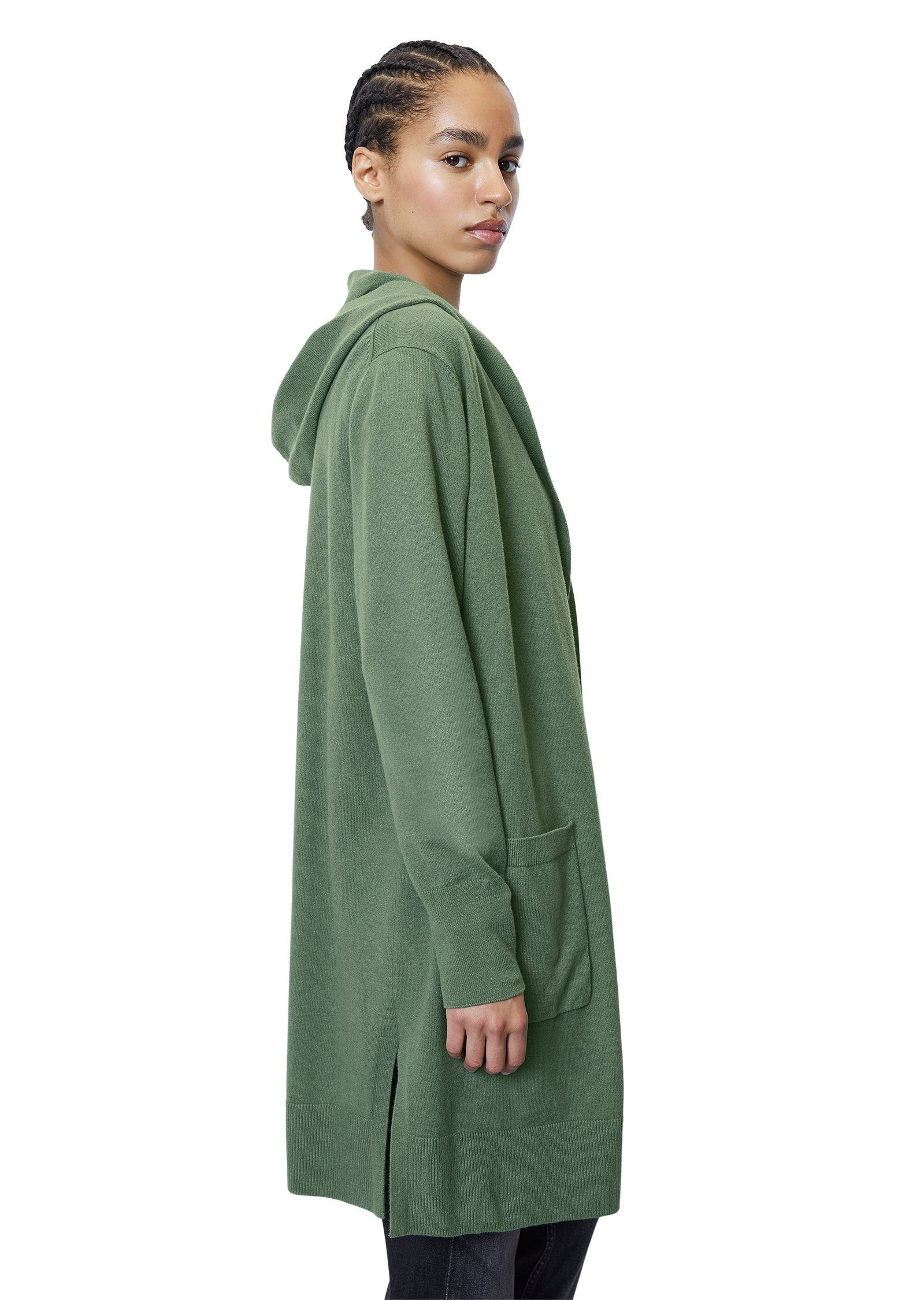 green Cardigan DENIM aus Soft-Cotton-Stretch Marc O'Polo
