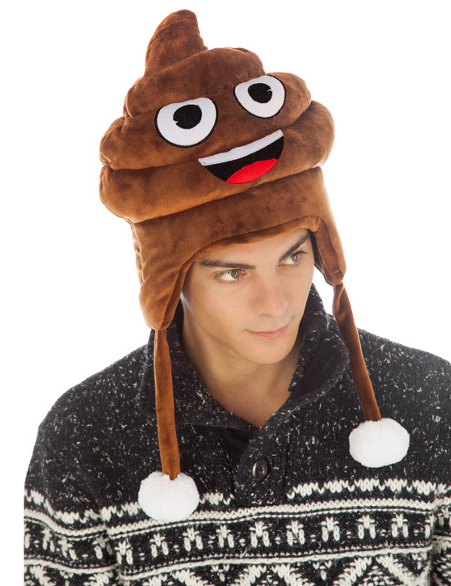 CHAKS Kostüm Emoji-Mütze Kackhaufen Accessoire braun