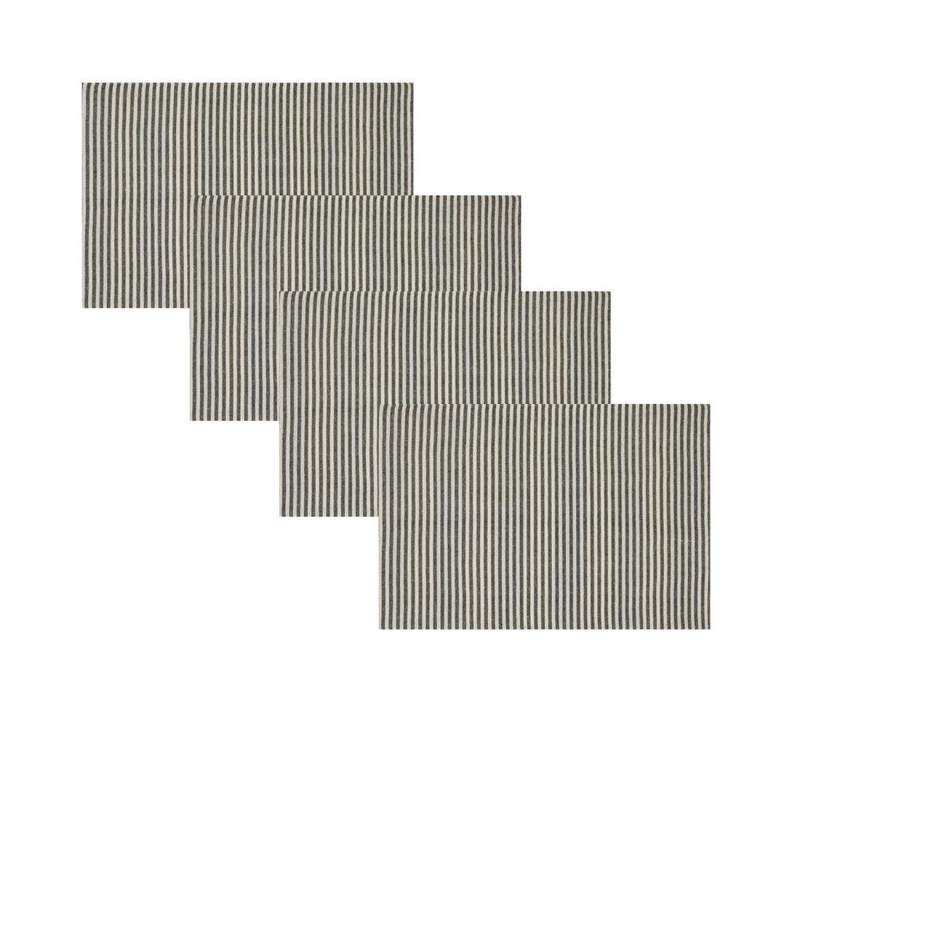 Magma Heimtex Platzset 4teilig ca. 35x45cm Baumwolle saugfähig pflegeleicht gestreift, (Spar-Set, 4-St., 4 Platzdeckchen), Wendetischset