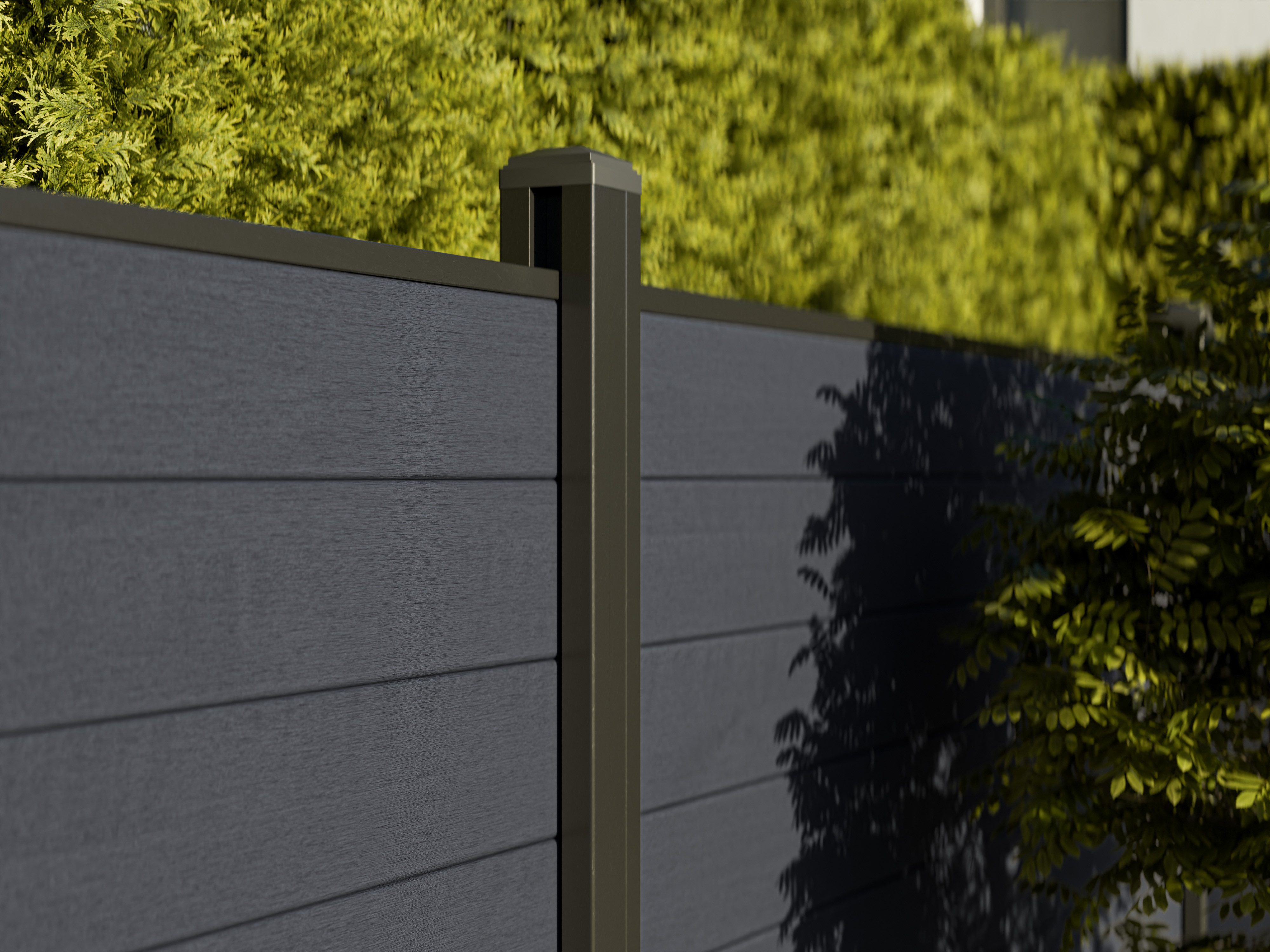 Belladoor Sichtschutzelement Belladoor WPC Sichtschutzzaun WPC Grau blickdicht – Bild 3 von 5