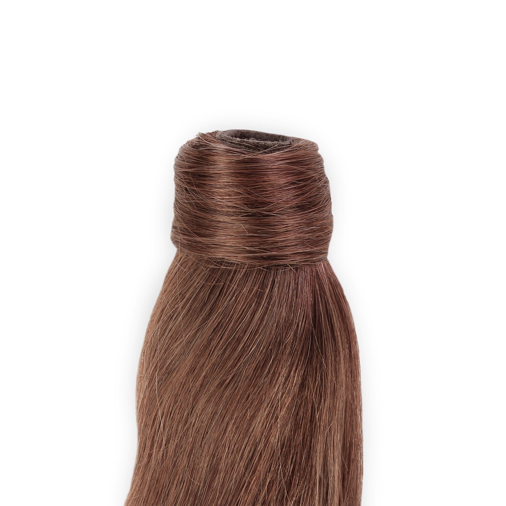 Echthaar-Extension Intensiv hair2heart 50cm Premium #4/77 Ponytail Mittelbraun