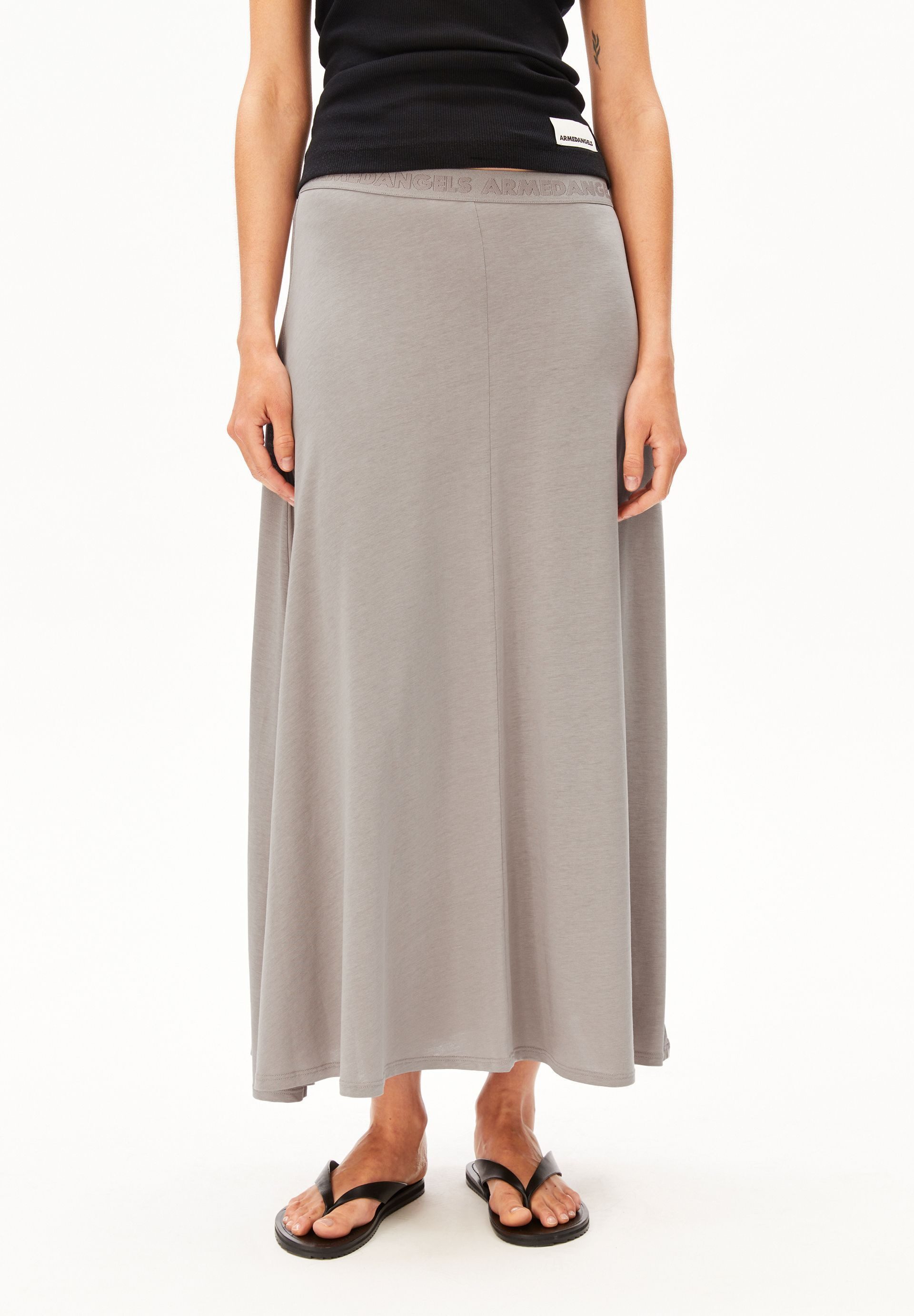 Armedangels Maxirock ILENIAA LARAA MIDI (1-tlg., Loose Fit) Jerseyrock aus TENCEL™ Lyocell Mix