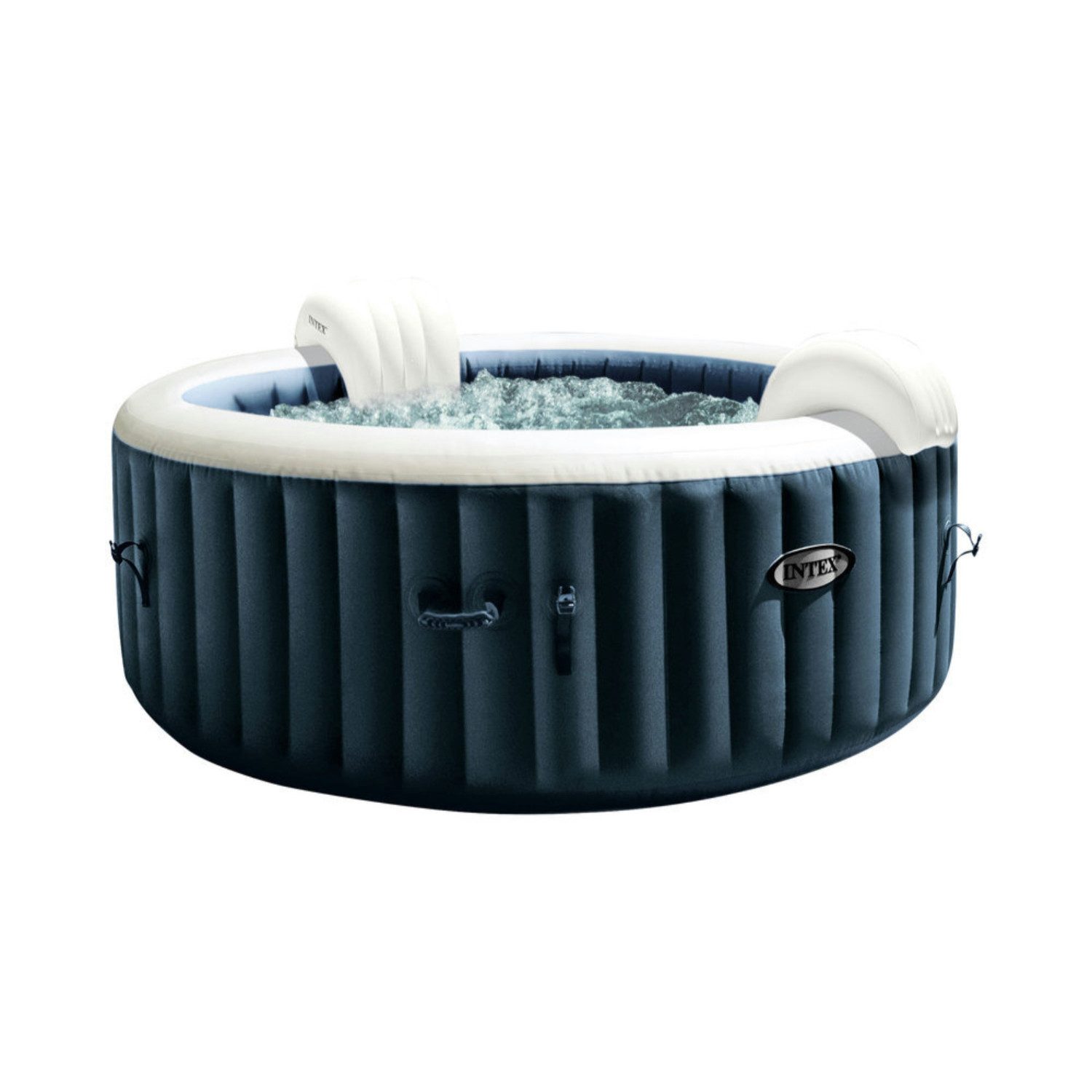 Intex Whirlpool aufblasbar "PureSpa Plus Bubble Massage", aufblasbares Aufstellbecken, inkl. Isolierabdeckung, für bis zu 4 Personen