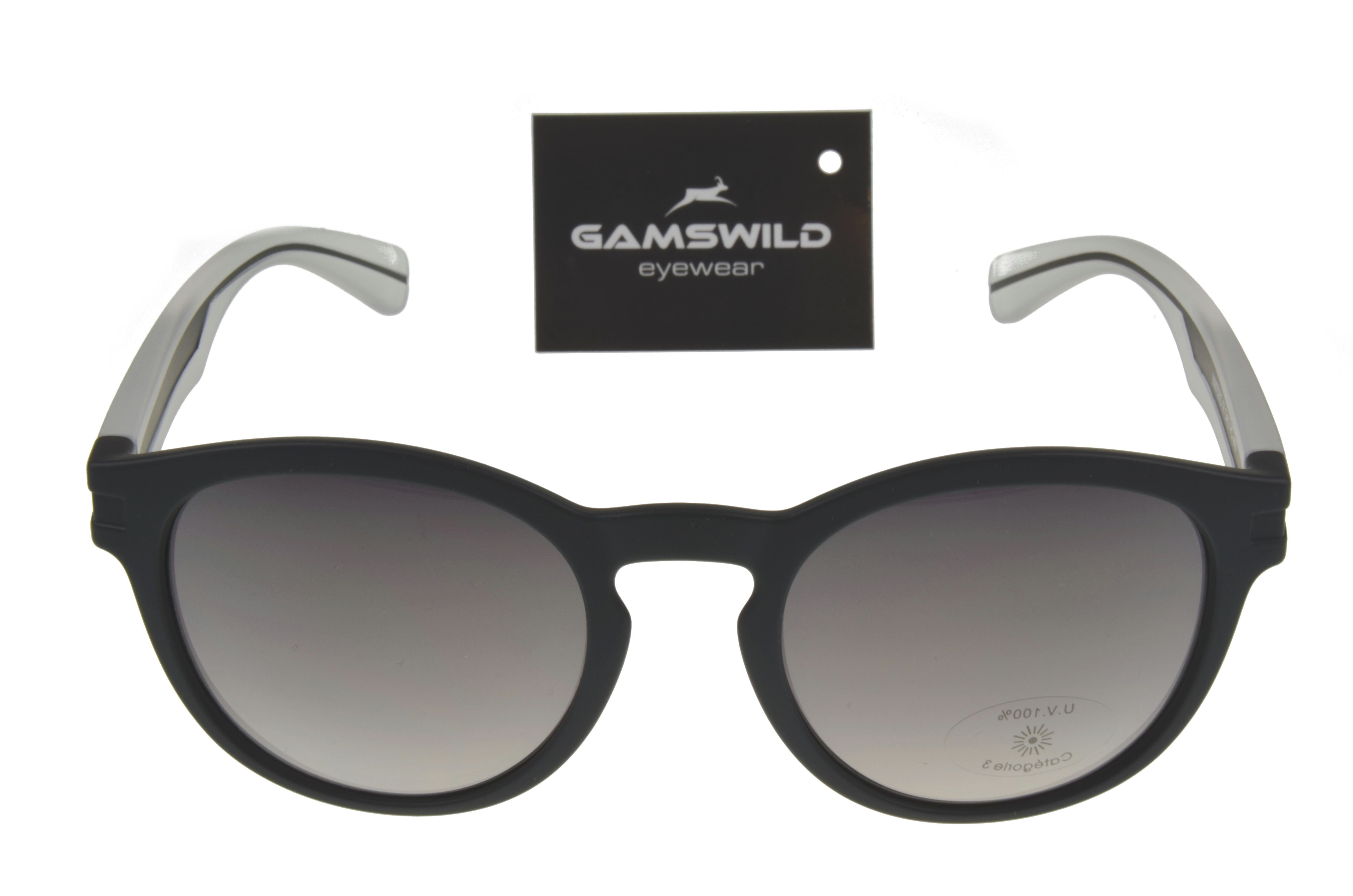 Gamswild Sonnenbrille WM7525 schwarz Herren halbtransparenter Modebrille GAMSSTYLE Damen Bügel Unisex